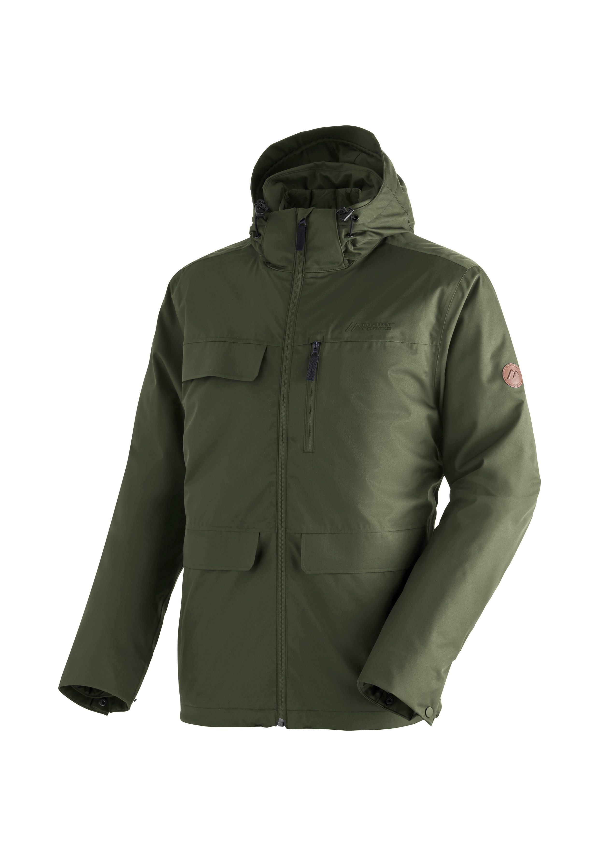 Maier Sports Functioneel jack WOUT Heren outdoor-jack wind waterdicht 2 ritszakken en capuchon