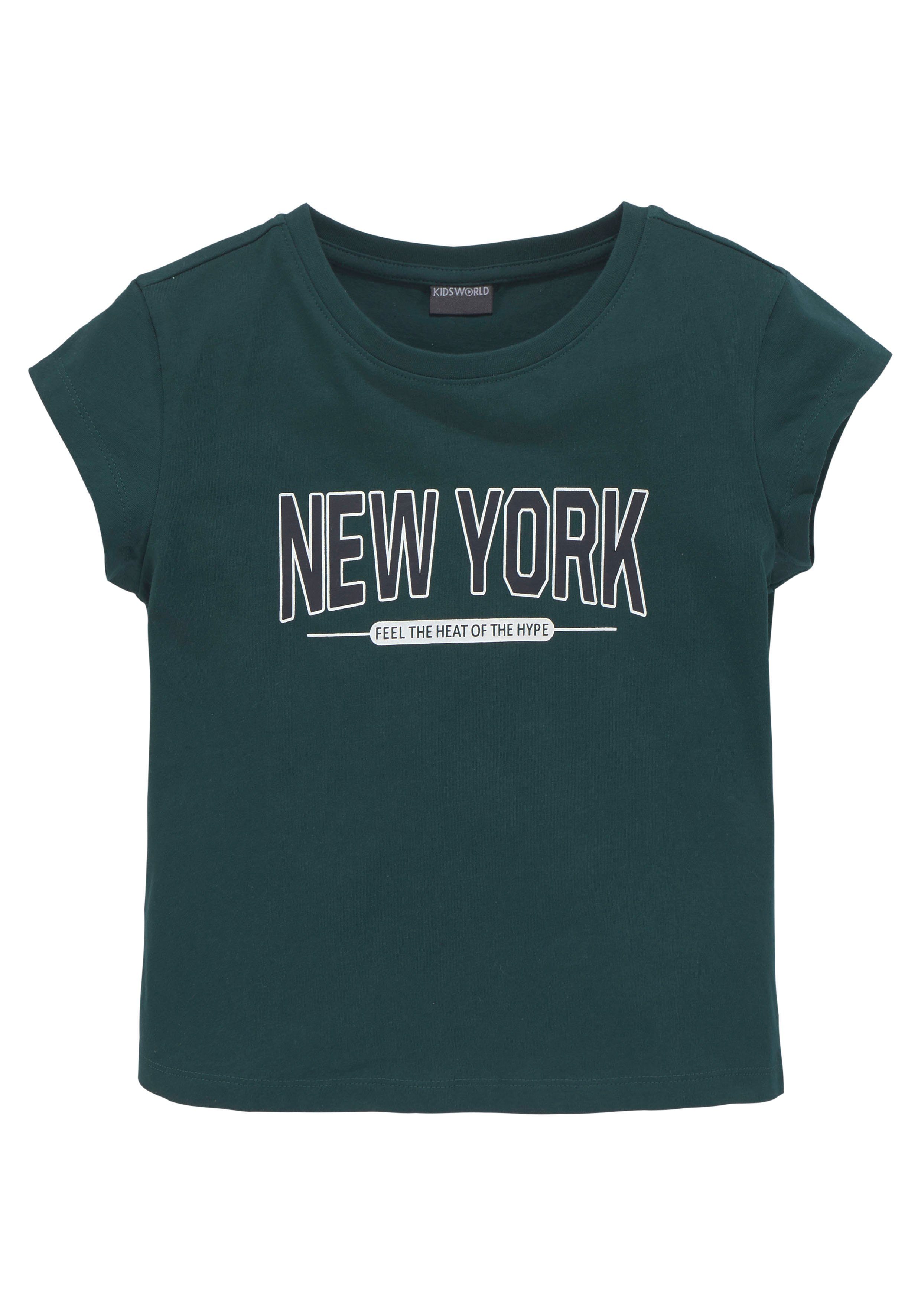 KIDSWORLD T-shirt New York - Print Korte mouwen, rechte pasvorm, met stijlvolle print