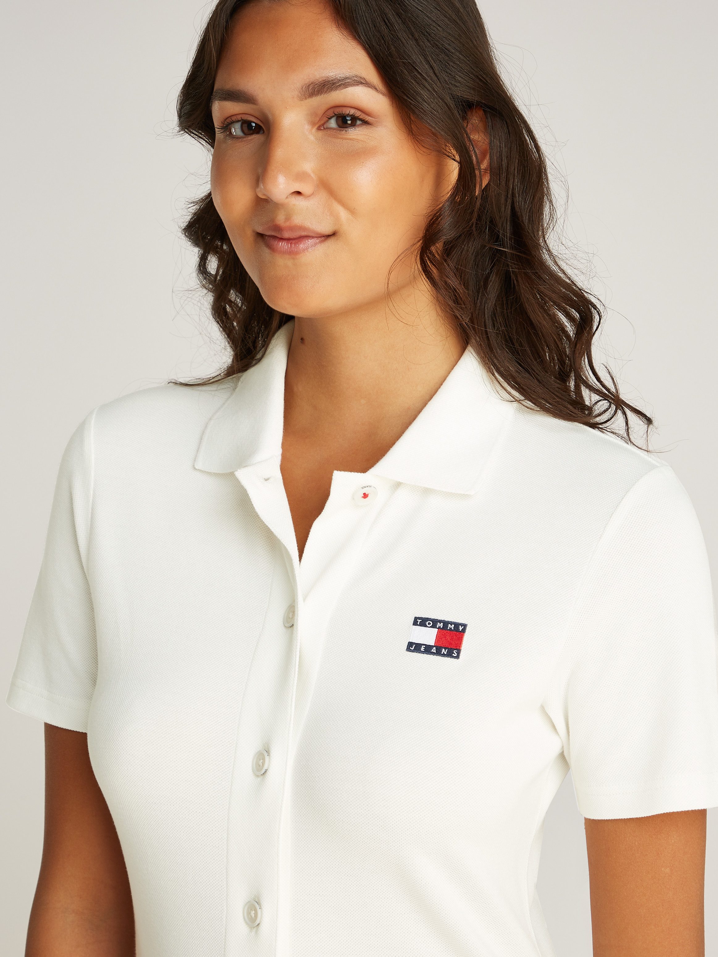 TOMMY JEANS Polojurk TJW BADGE PIQUE POLO DRESS