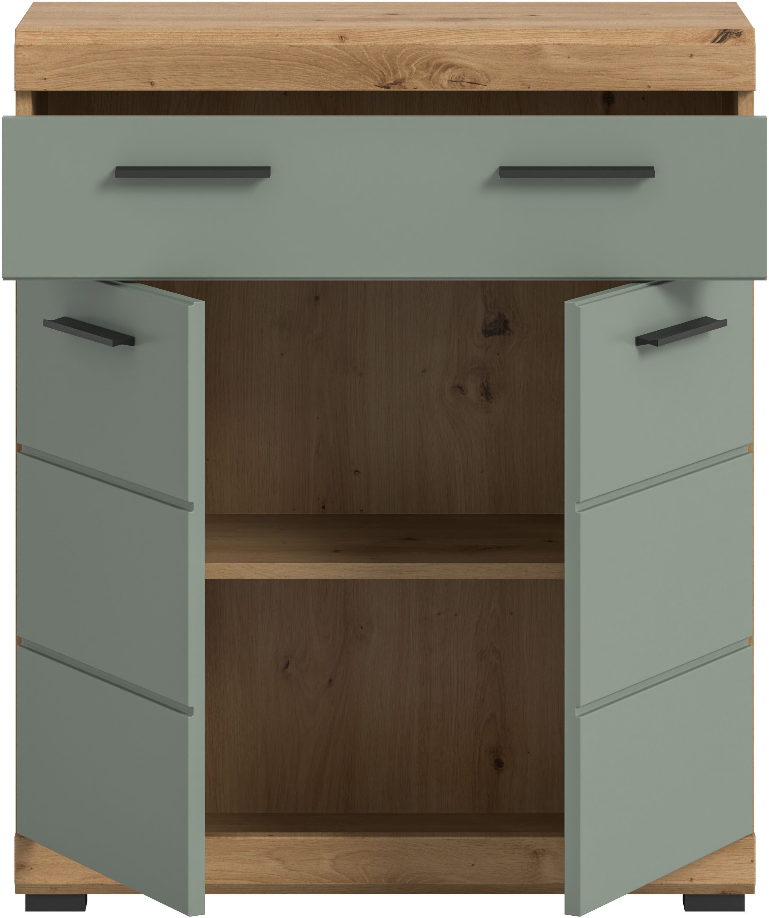 INOSIGN Onderkast Siena, breedte 74 cm, 2 deuren, 1 lade, 2 vakken, MDF-front in verschillende kleuren verkrijgbaar, badkamermeubels, badkamerkast, commode, badkamer