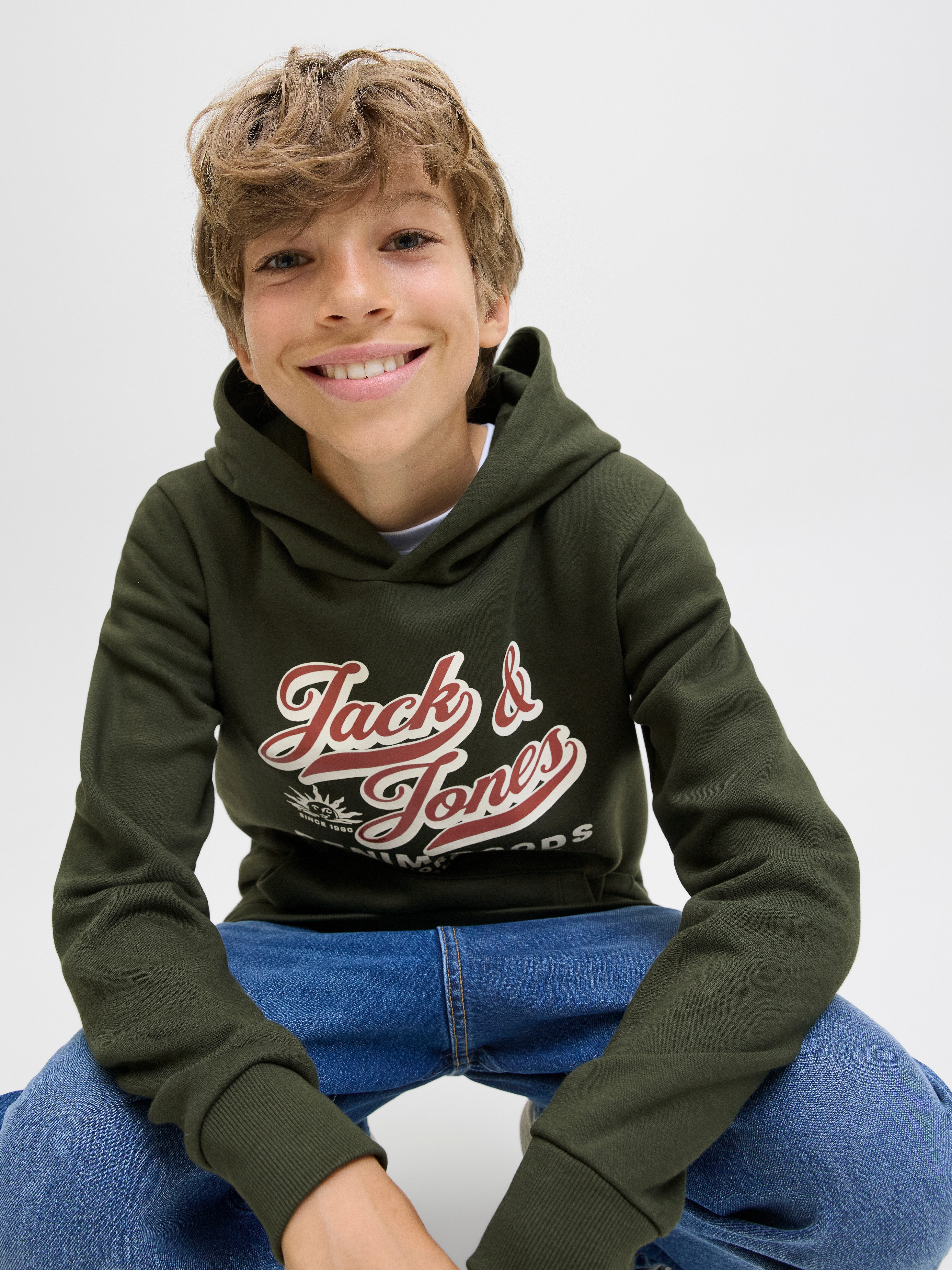 Jack & Jones Junior Hoodie JJELOGO SWEAT HOOD 2 COL AW25 NOOS JNR
