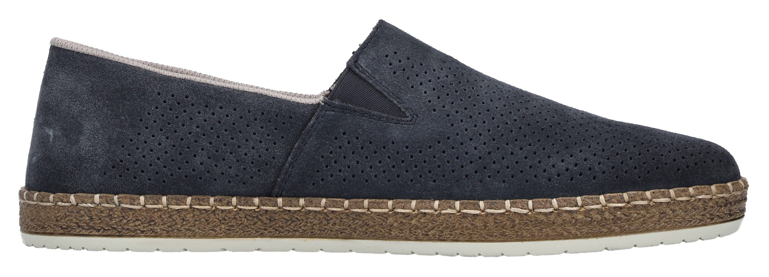 Rieker Instappers , instapschoen, casual slipper, moccasin met perforatie