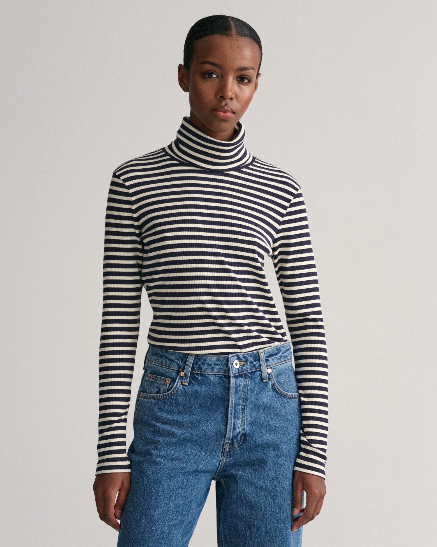 Gant Colshirt SLIM STRIPED RIB TURTLENECK