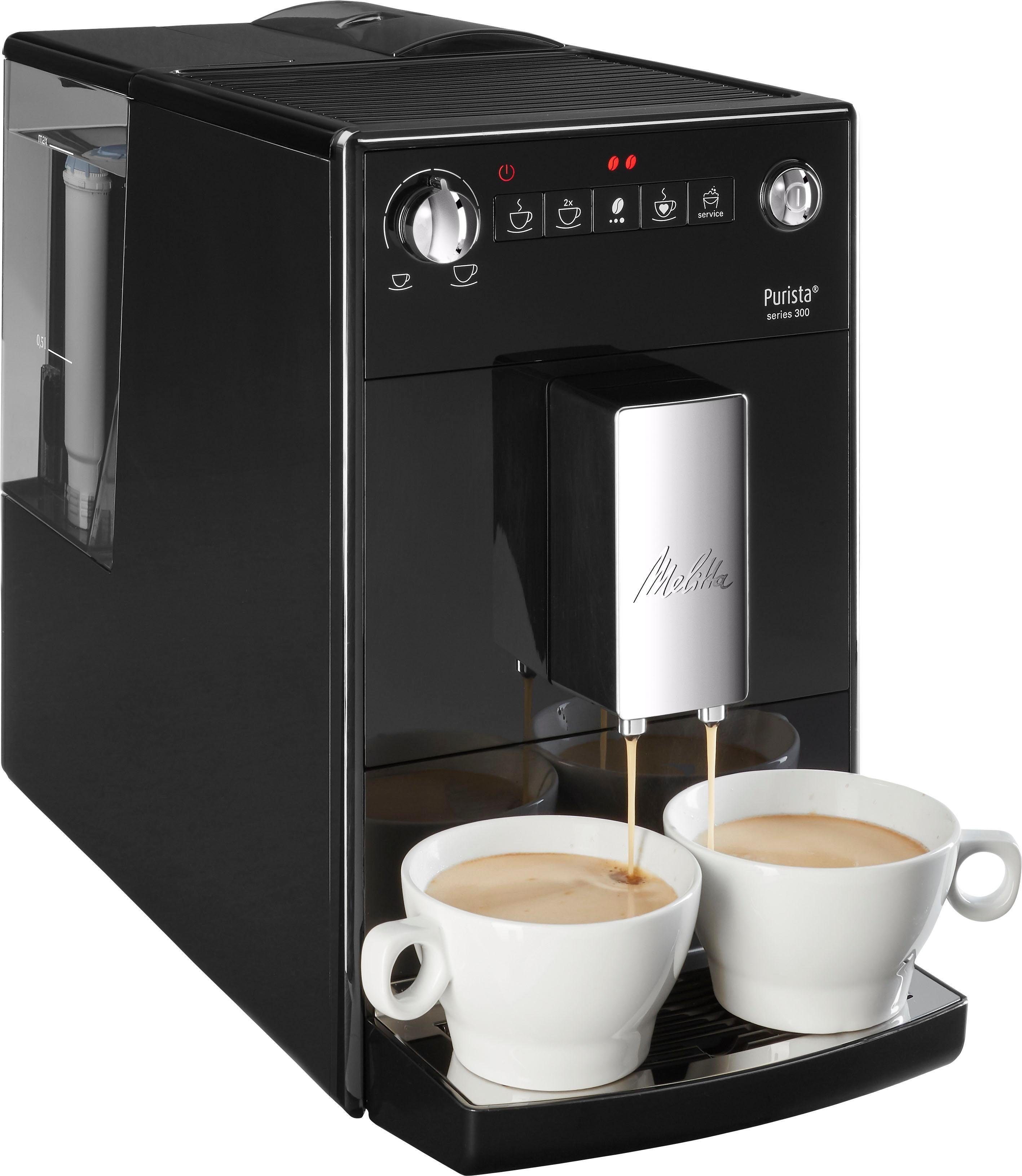 Melitta Volautomatisch koffiezetapparaat Purista® F230-101, zilver/zwart, Favoriete koffie-functie, compact & extra geruisloos