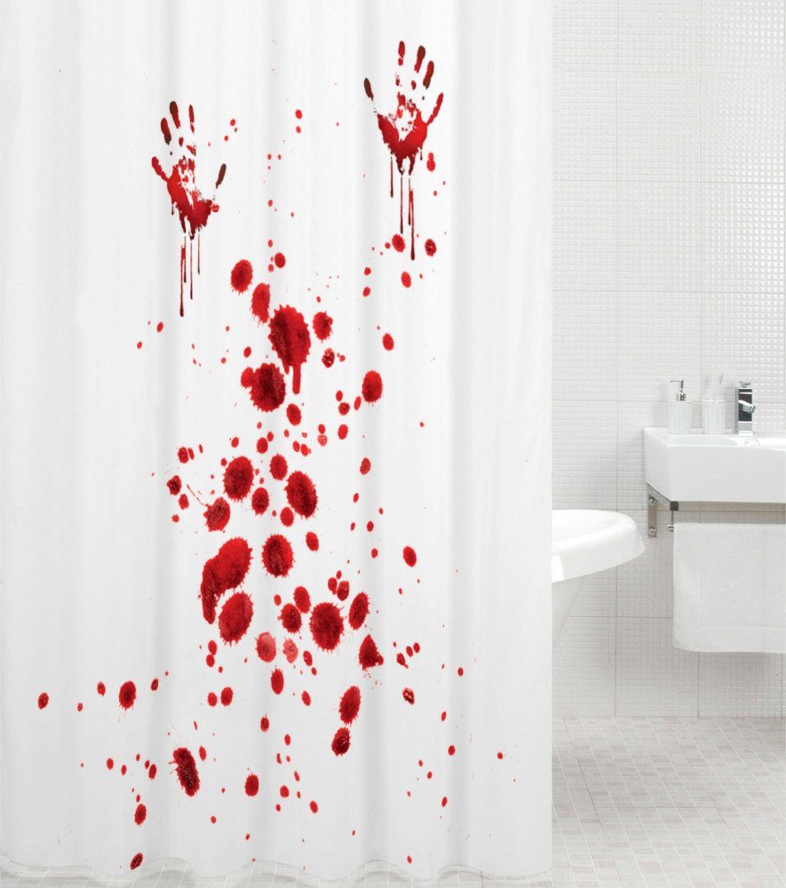 Sanilo Douchegordijn Blood Hands Hoogte 200 cm