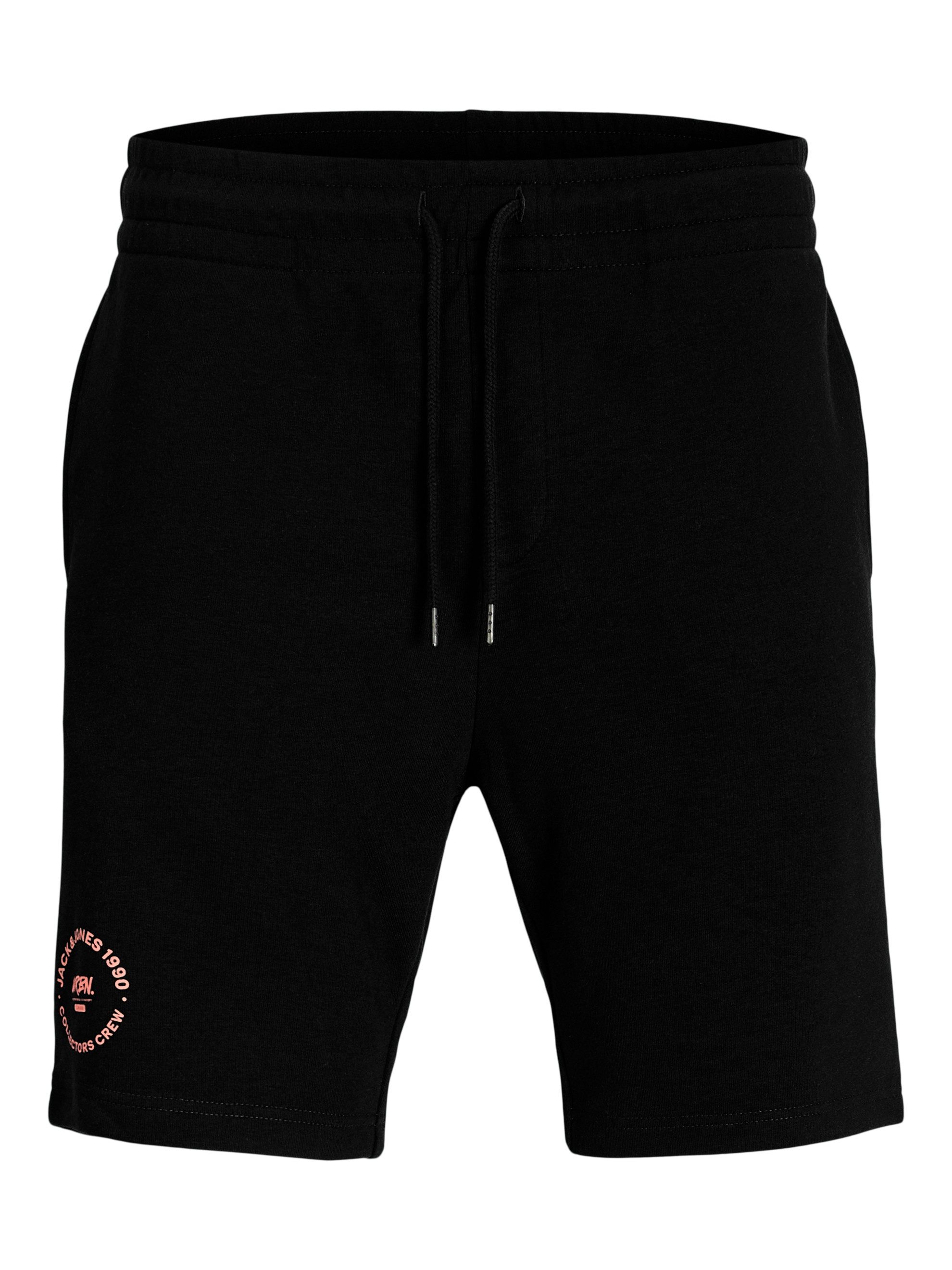 Jack & Jones Sweatshort JPSTGORDON JJSIMON SWEAT SHORTS NAF heren sportshorts maat XS zwart