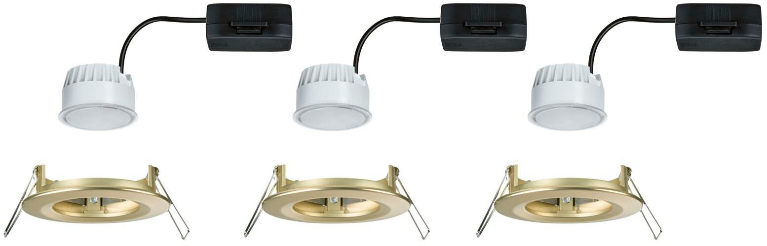 Paulmann Ledinbouwlamp LED inbouwlamp Nova Coin IP44 rond 78mm munt goudkleur mat