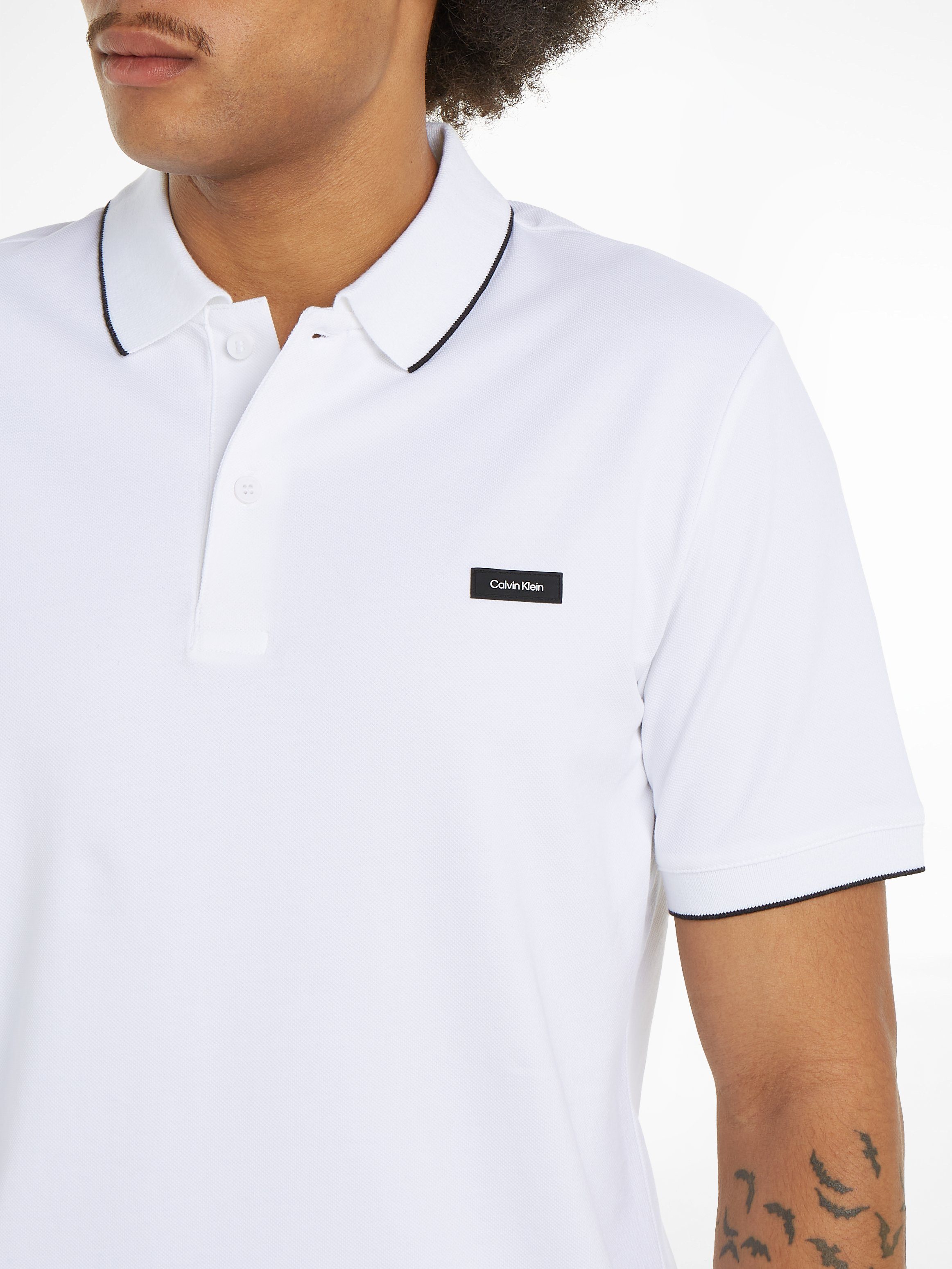 Calvin Klein Poloshirt STRETCH PIQUE TIPPING POLO