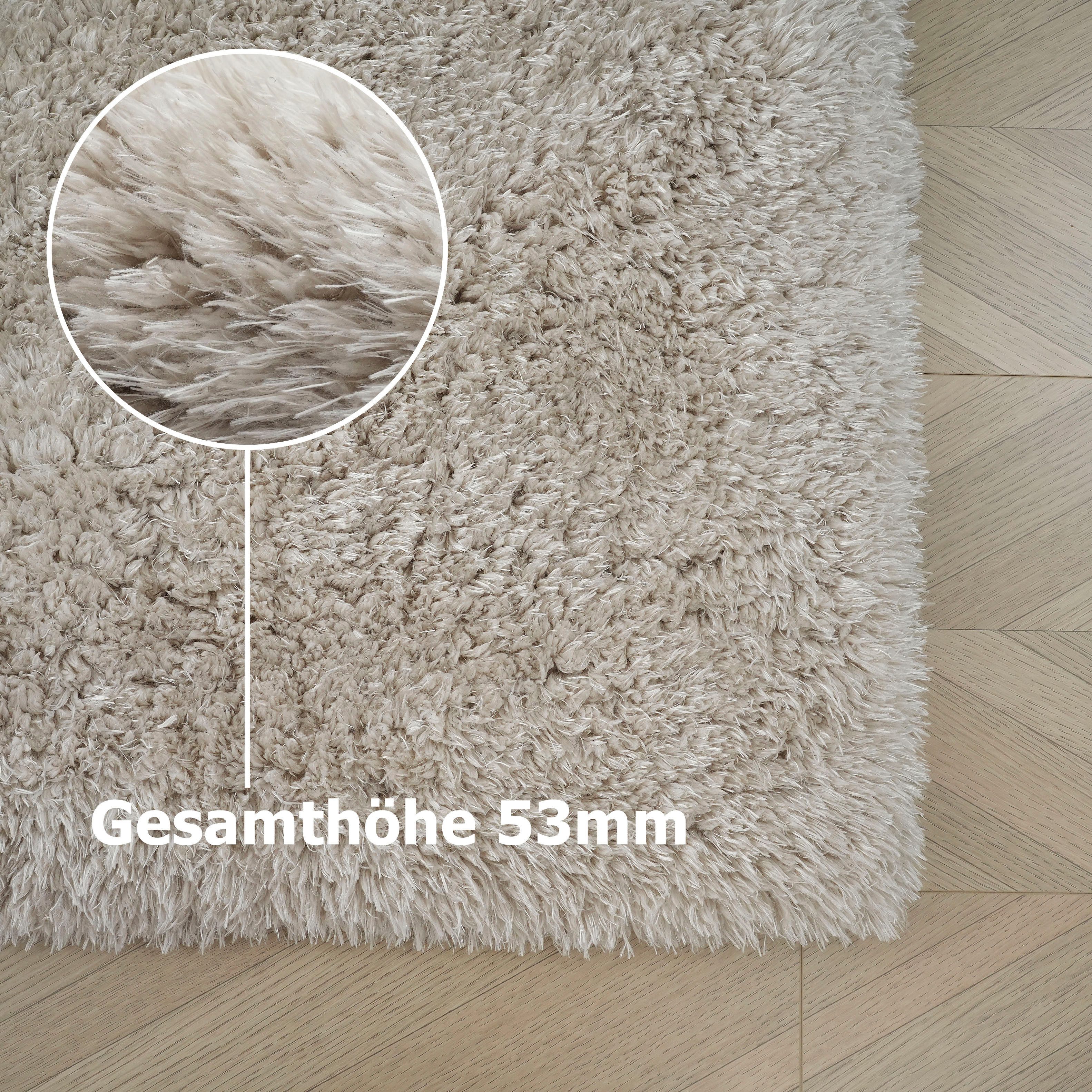 my home Hoogpolig vloerkleed Micro Shaggy zacht, unikleuren, woonkamer, slaapkamer, kinderkamer