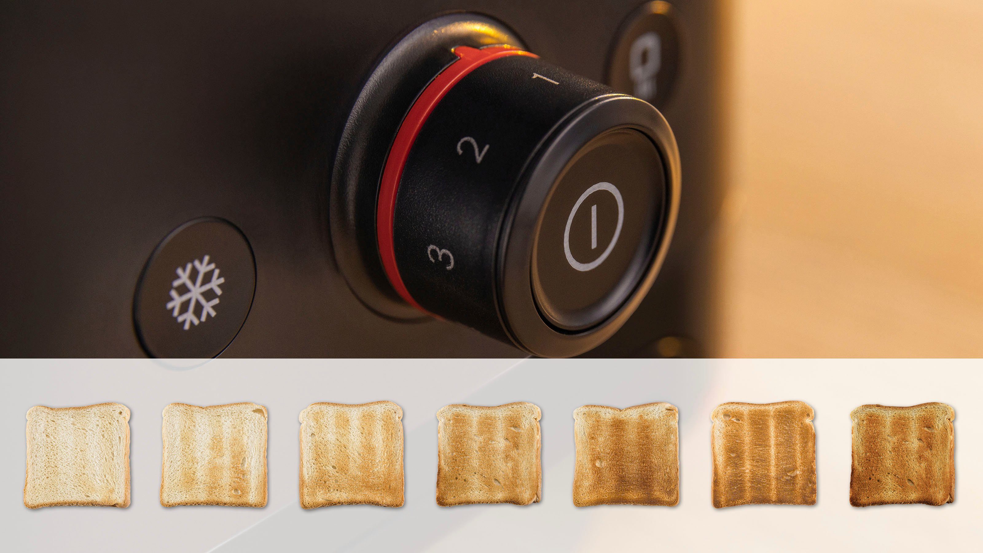 BOSCH Toaster MyMoment TAT3M123 afneembare opzet voor broodjes, ontdooi-functie, brood centreren, auto off