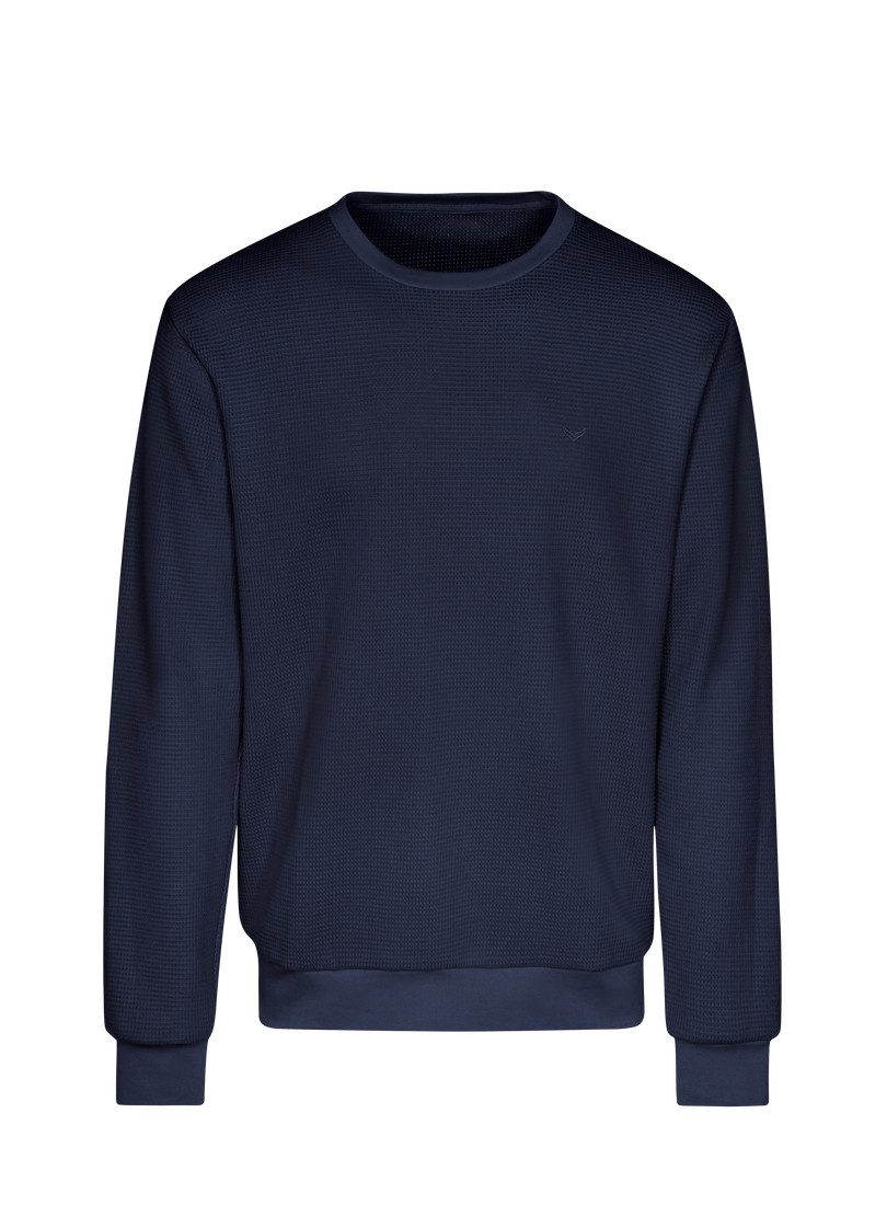 Trigema Sweatshirt TRIGEMA sweatshirt in wafel look