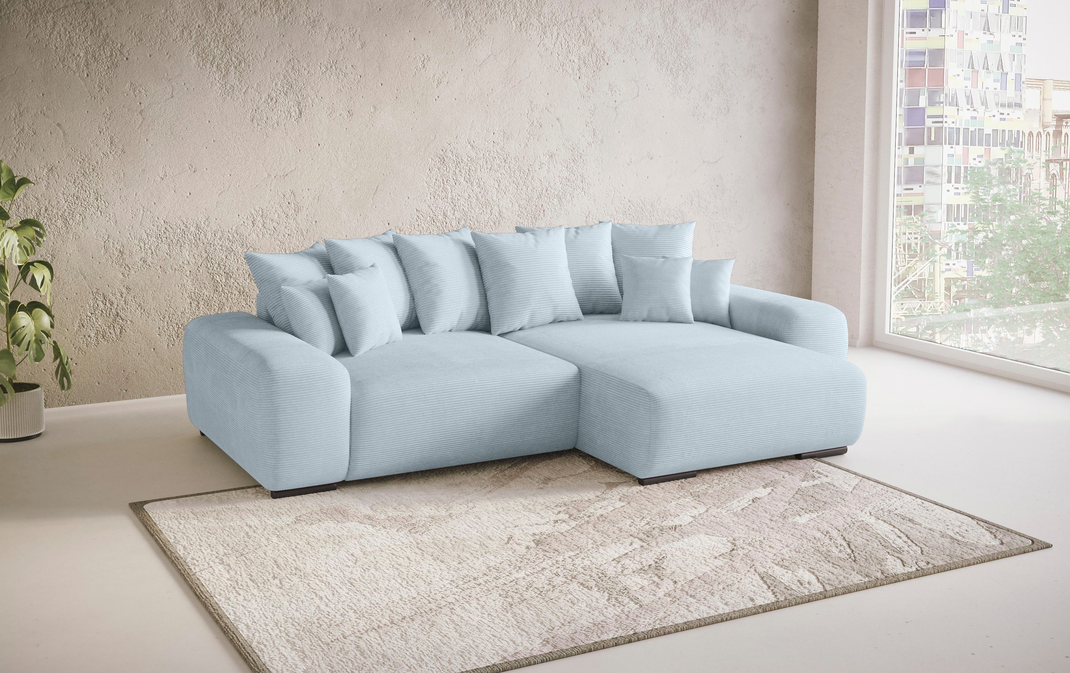 Mr. Couch Hoekbank Sundance L-vorm Doorlopende slaper met EasyBett-slaapfunctie, bedlade