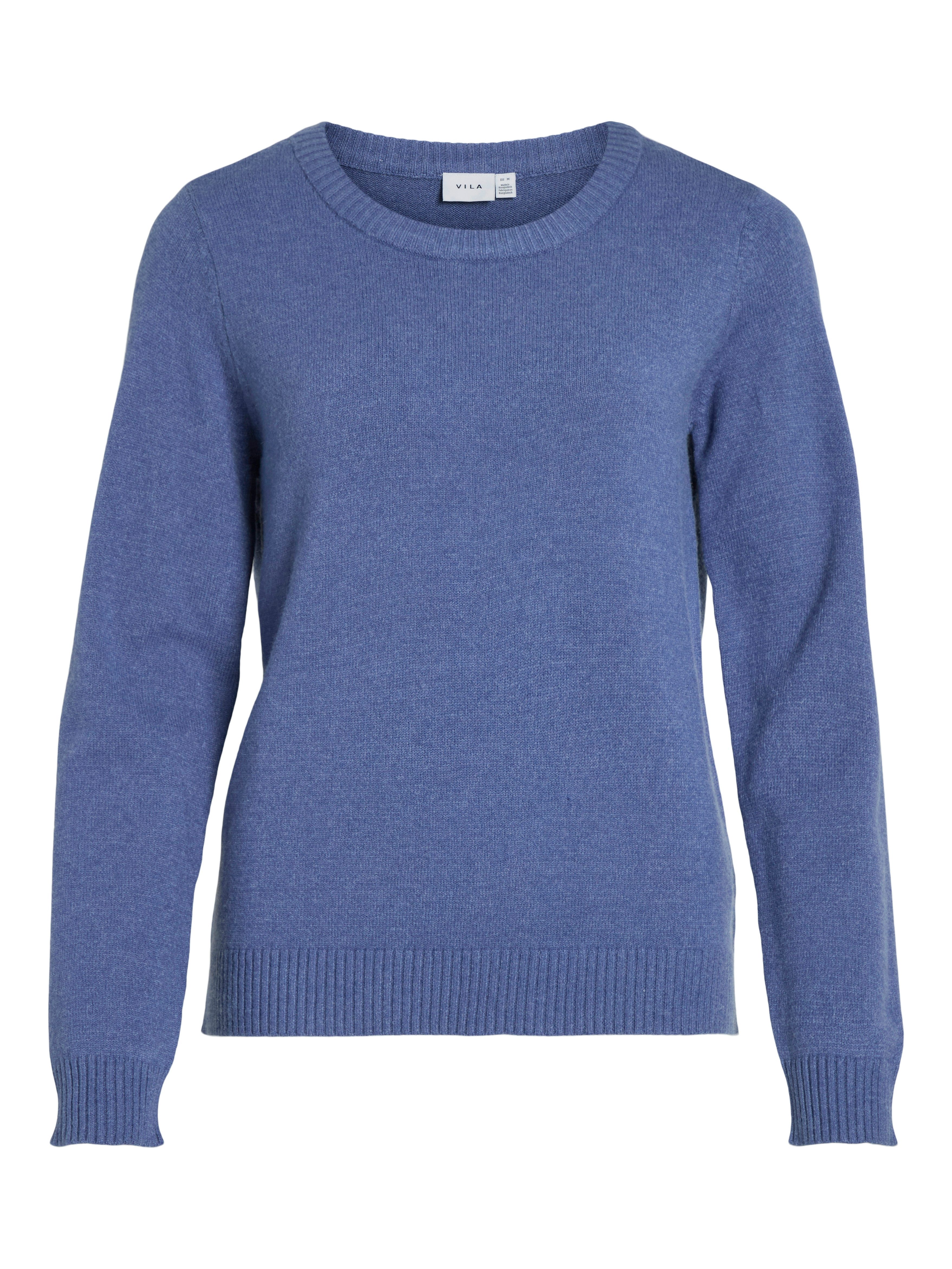 Vila Trui met ronde hals VIRIL O-NECK L S KNIT TOP NOOS