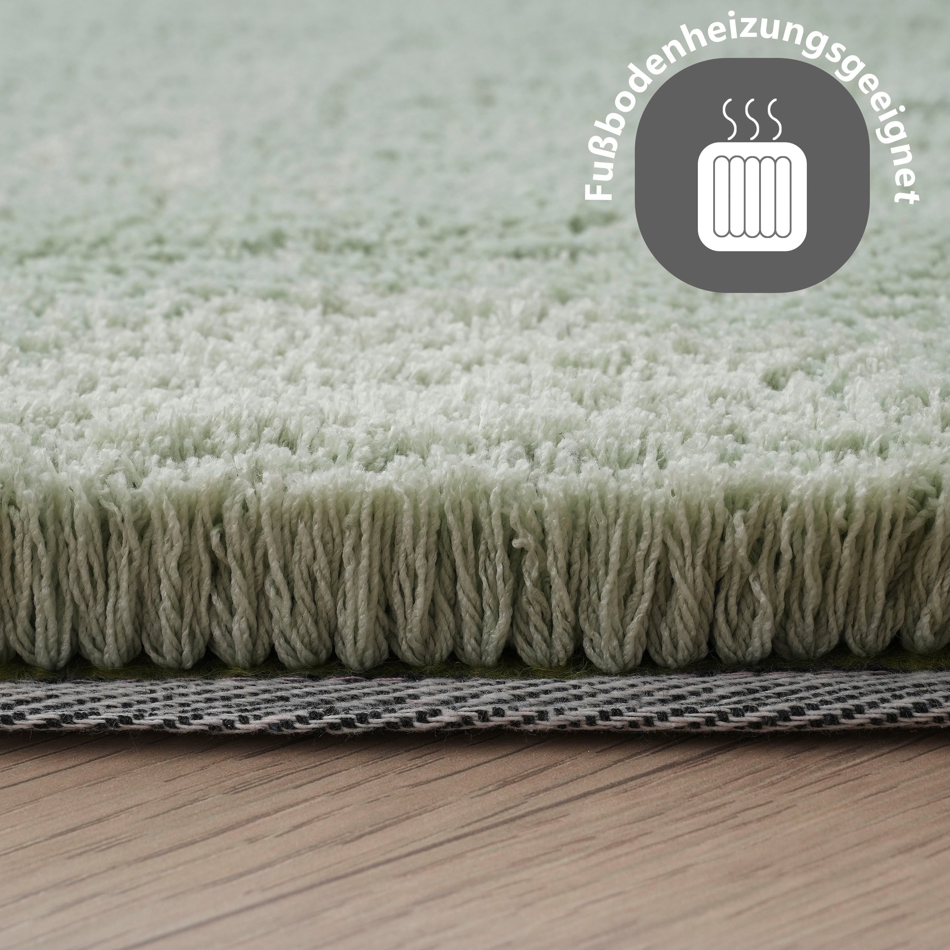 my home Set slaapkamerkleedjes met hoge pool Microvezeltapijt Magong, bijzonder zacht, zeer fijne pool uni, unikleurig slaapkamerkleed, loperset, slaapkamer, kinderkamer