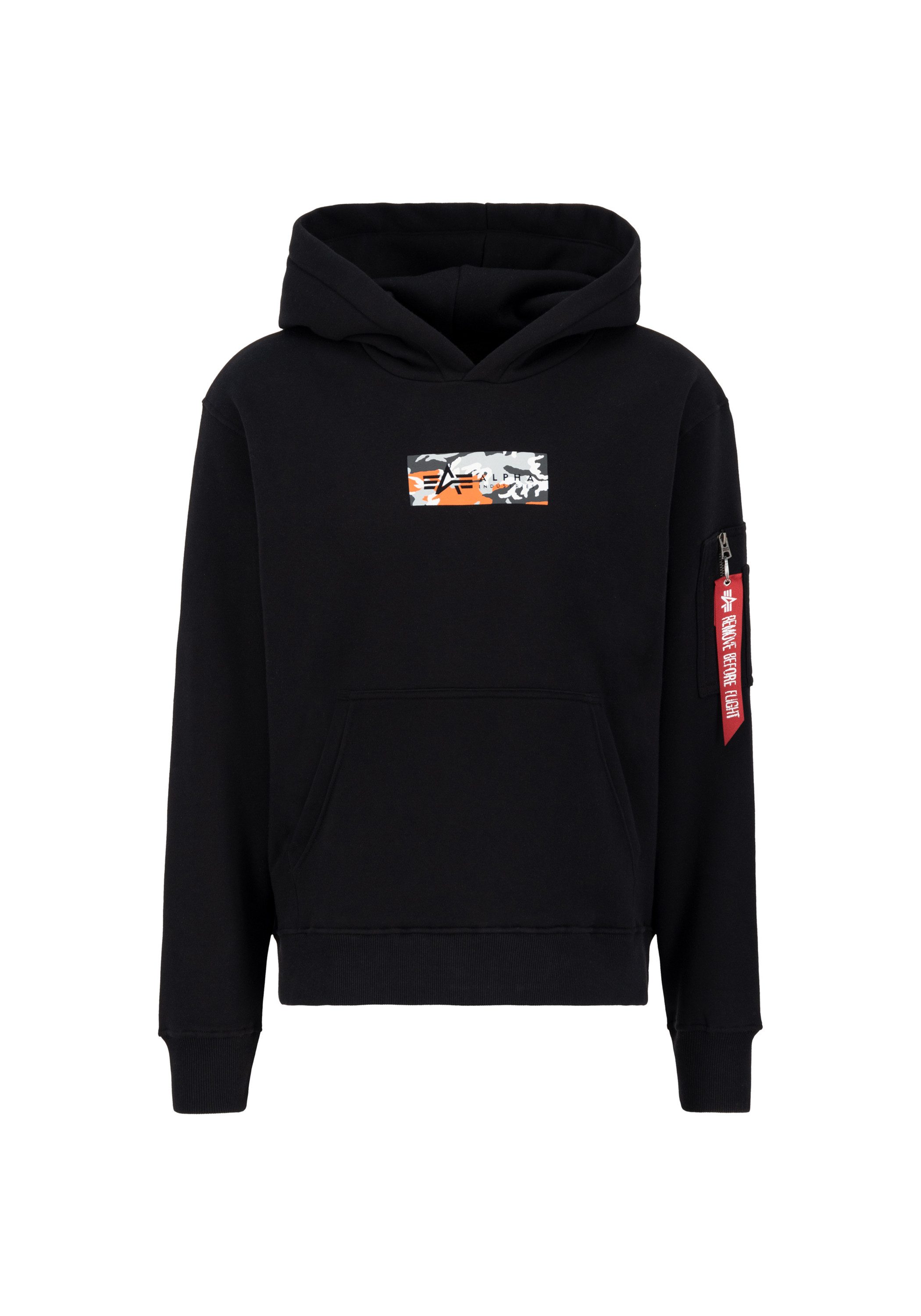 Alpha Industries Hoodie Alpha Industries Men - Hoodies Camo Panel Hoodie heren sweaters maat M zwart