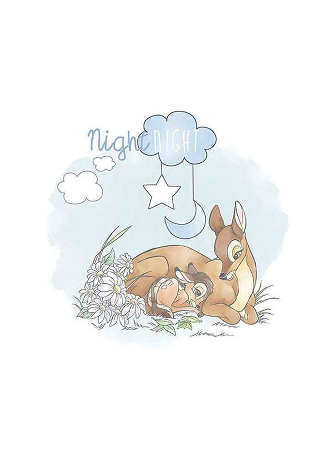 Komar Poster Bambi Good Night Hoogte: 70 cm