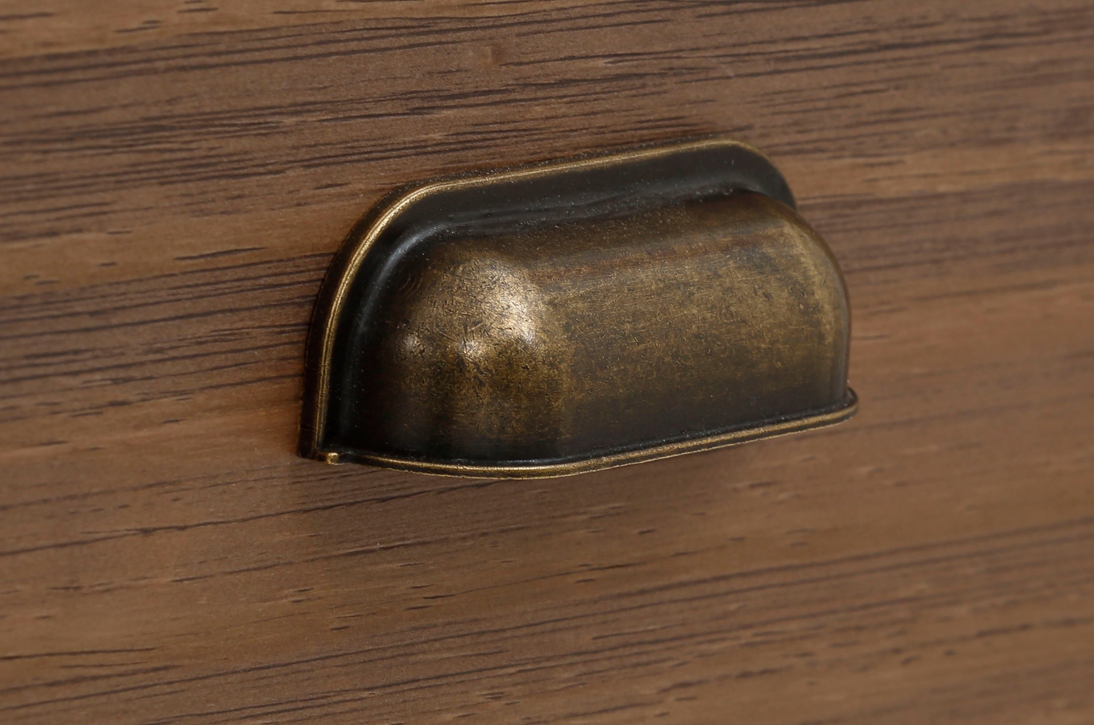 Home affaire Hoge kast Borey met 1 deur en 3 laden van massief hout, hoogte 125 cm, breedte 100 cm