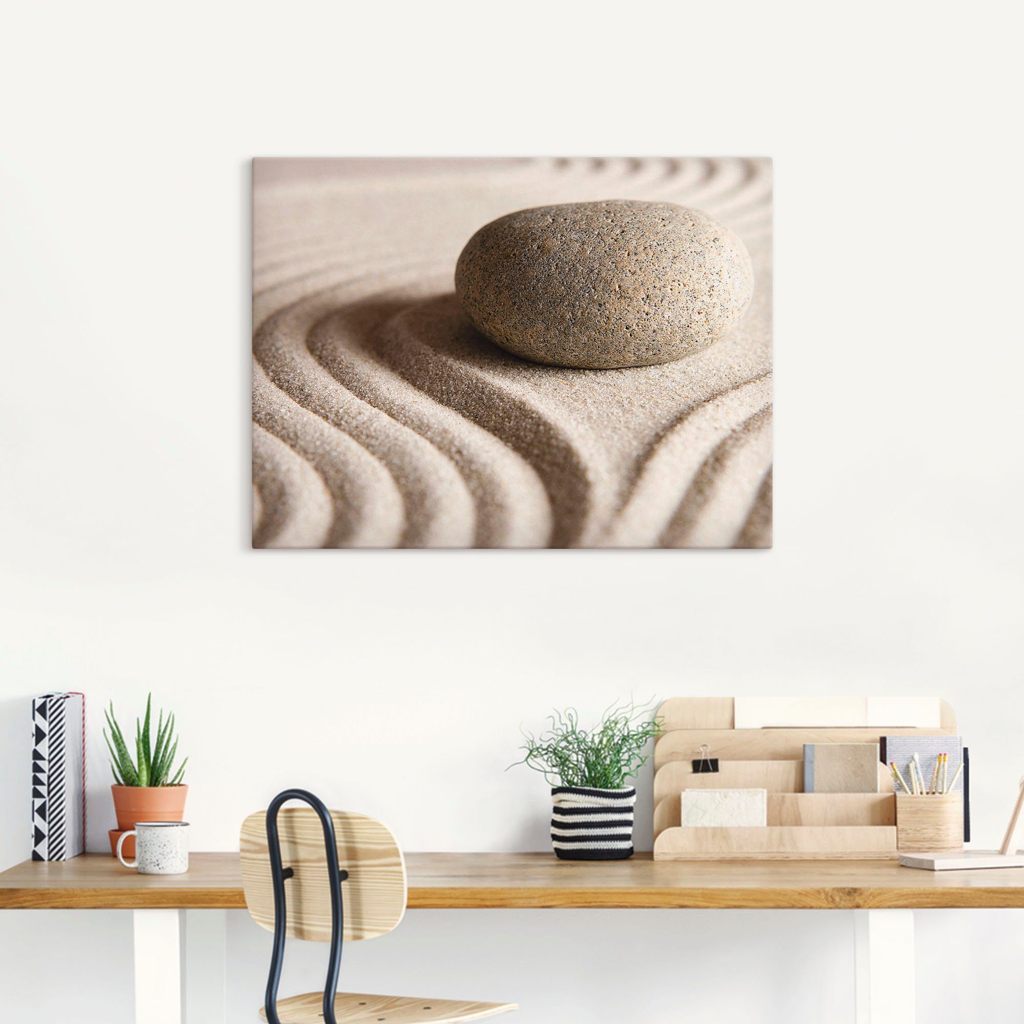 Artland Artprint Zen steen als artprint op linnen, poster in verschillende formaten maten