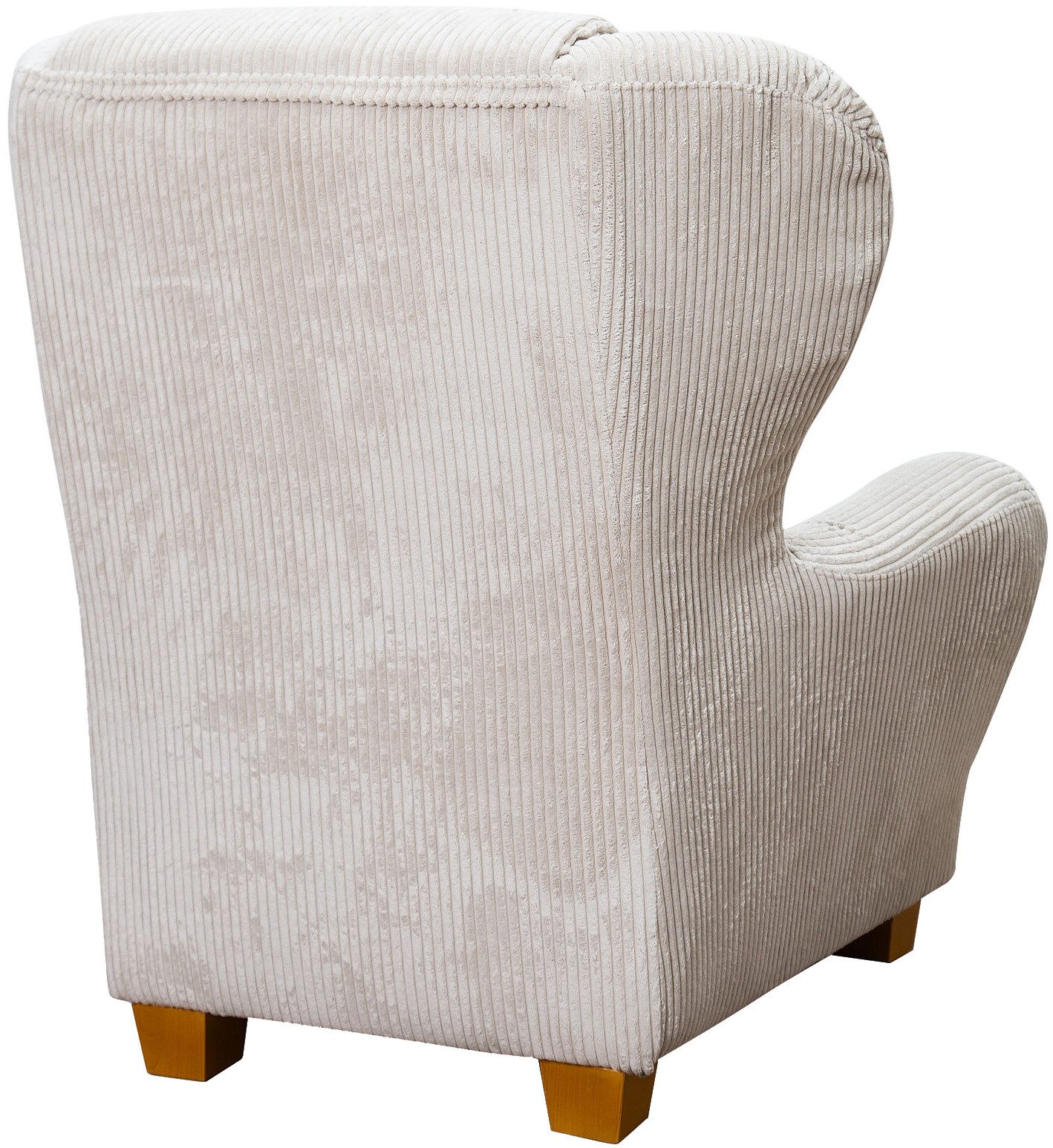 Home affaire Oorfauteuil Oliver Oorstoel, met poef, sierkussens, klassieke vorm (2 stuks)