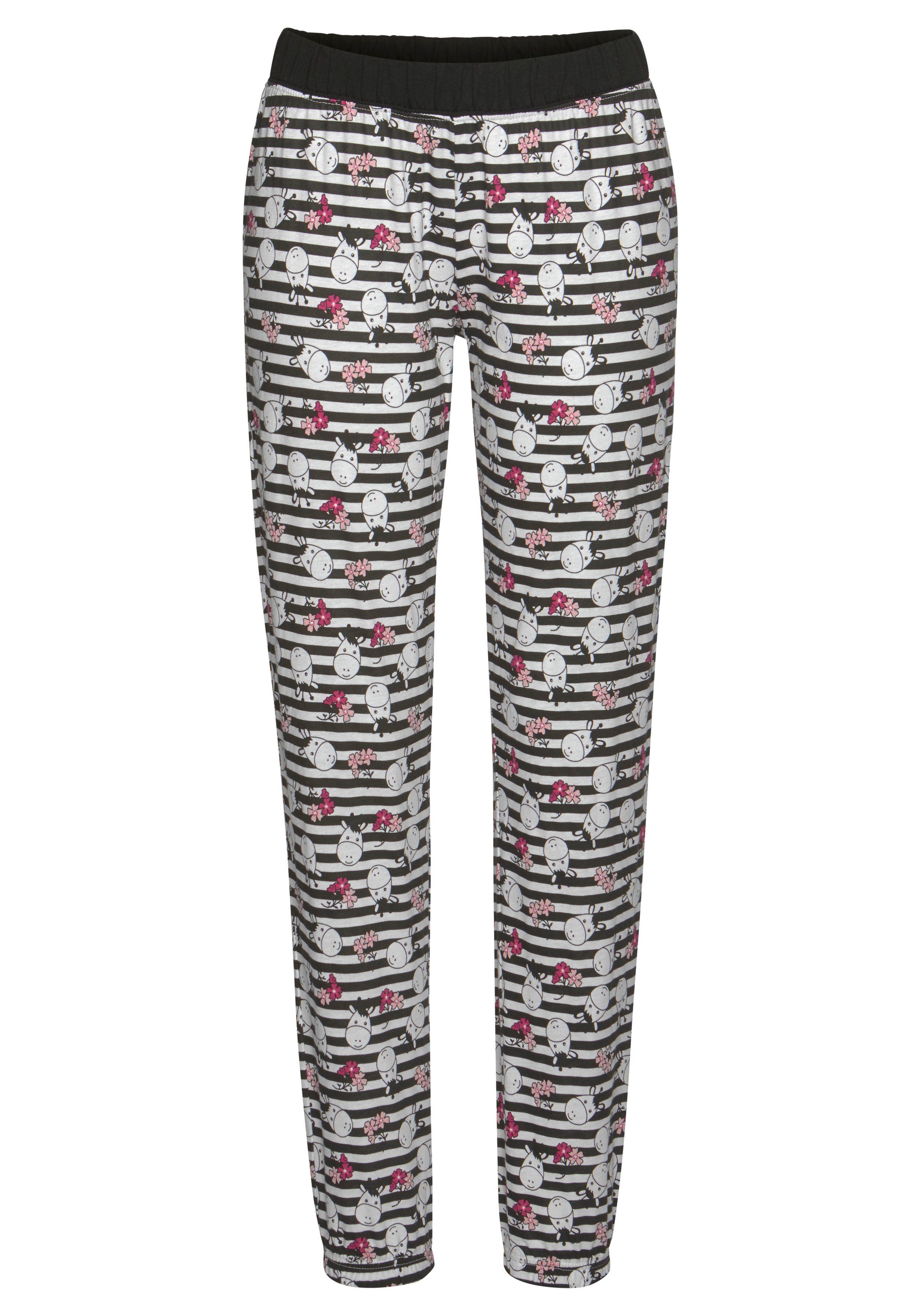 Vivance Dreams Pyjama met speelse giraffen-print (2-delig, 1 stuk)