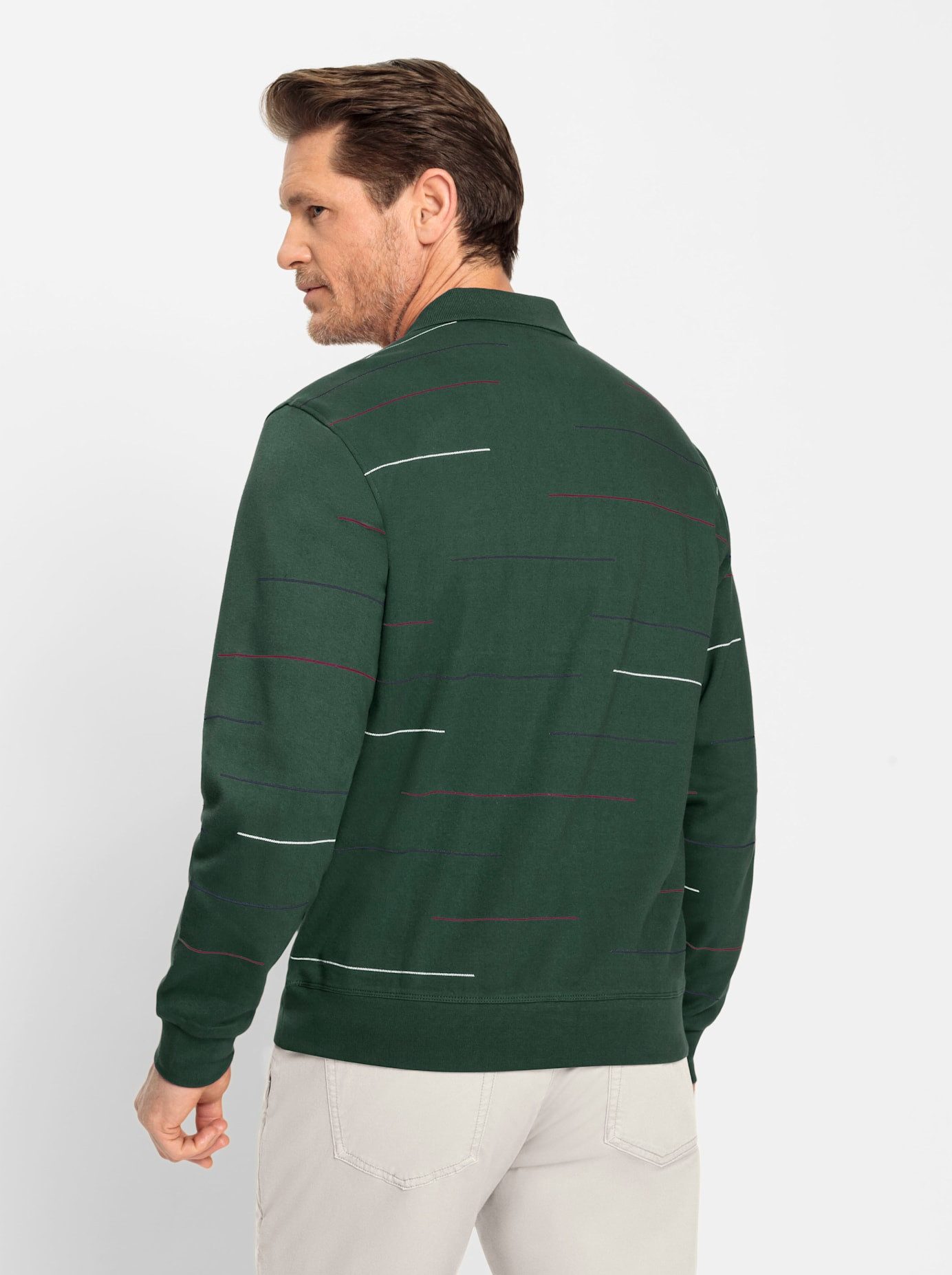 Marco Donati Poloshirt met lange mouwen Sweatshirt (1-delig)