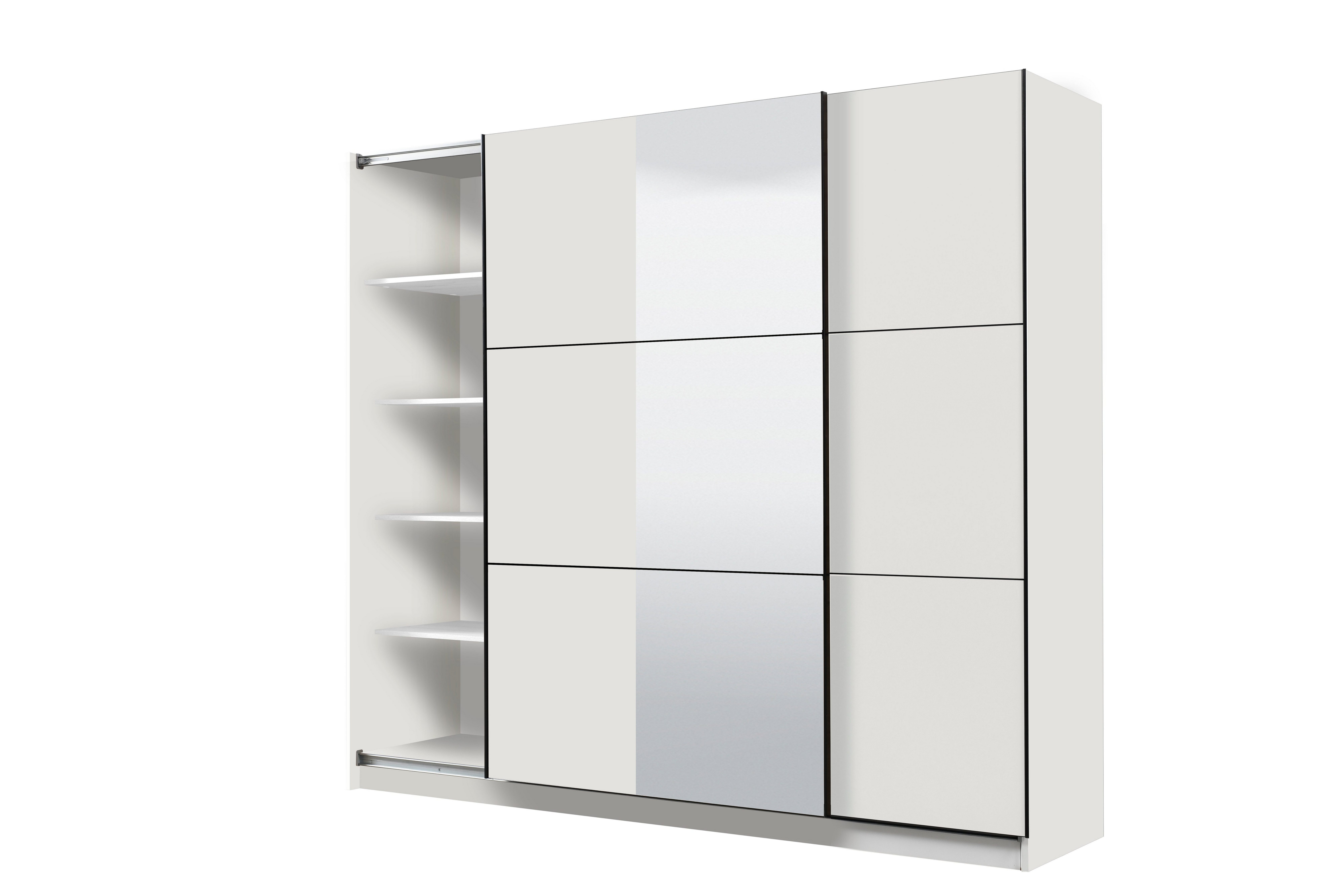 INOSIGN Zweefdeurkast Sierra kledingkast met spiegel linnenkast garderobe Topseller INCLUSIEF interne indeling, FSC®-gecertificeerd, OTTOs Choice