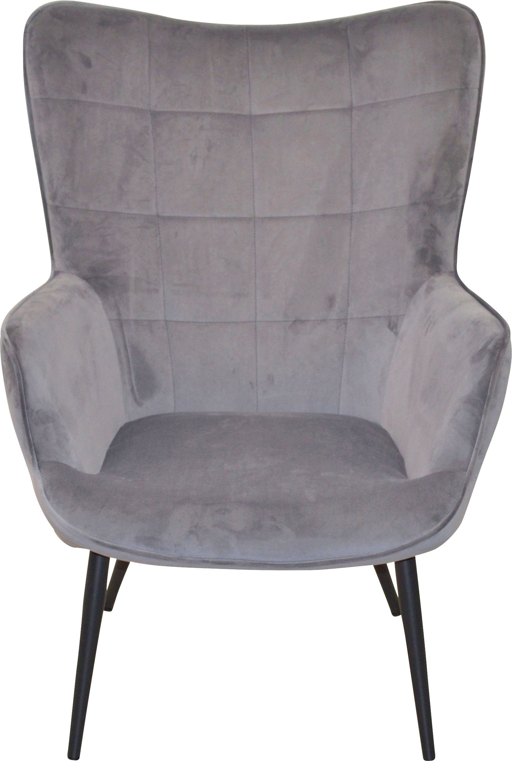 HOFMANN LIVING AND MORE Fauteuil Jaro Fauteuil met poten van stalen buizen, zwart gelakt