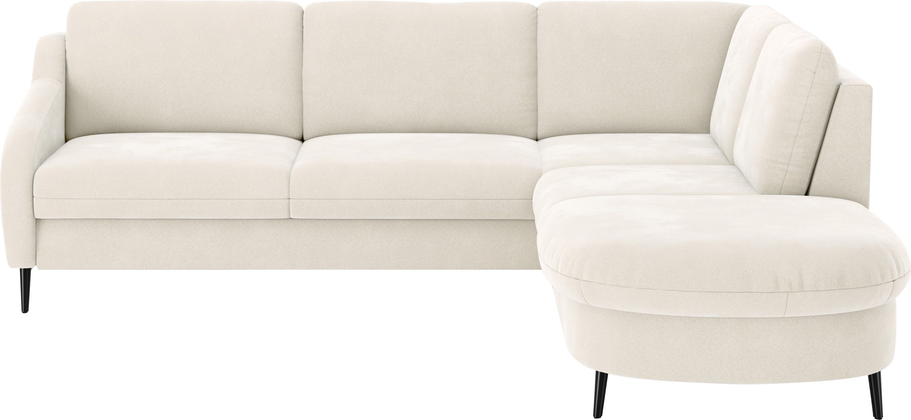sit&more Hoekbank Soul L-vorm optioneel met bedfunctie en bedlade of lade beige, hoekbanken, 257 cm
