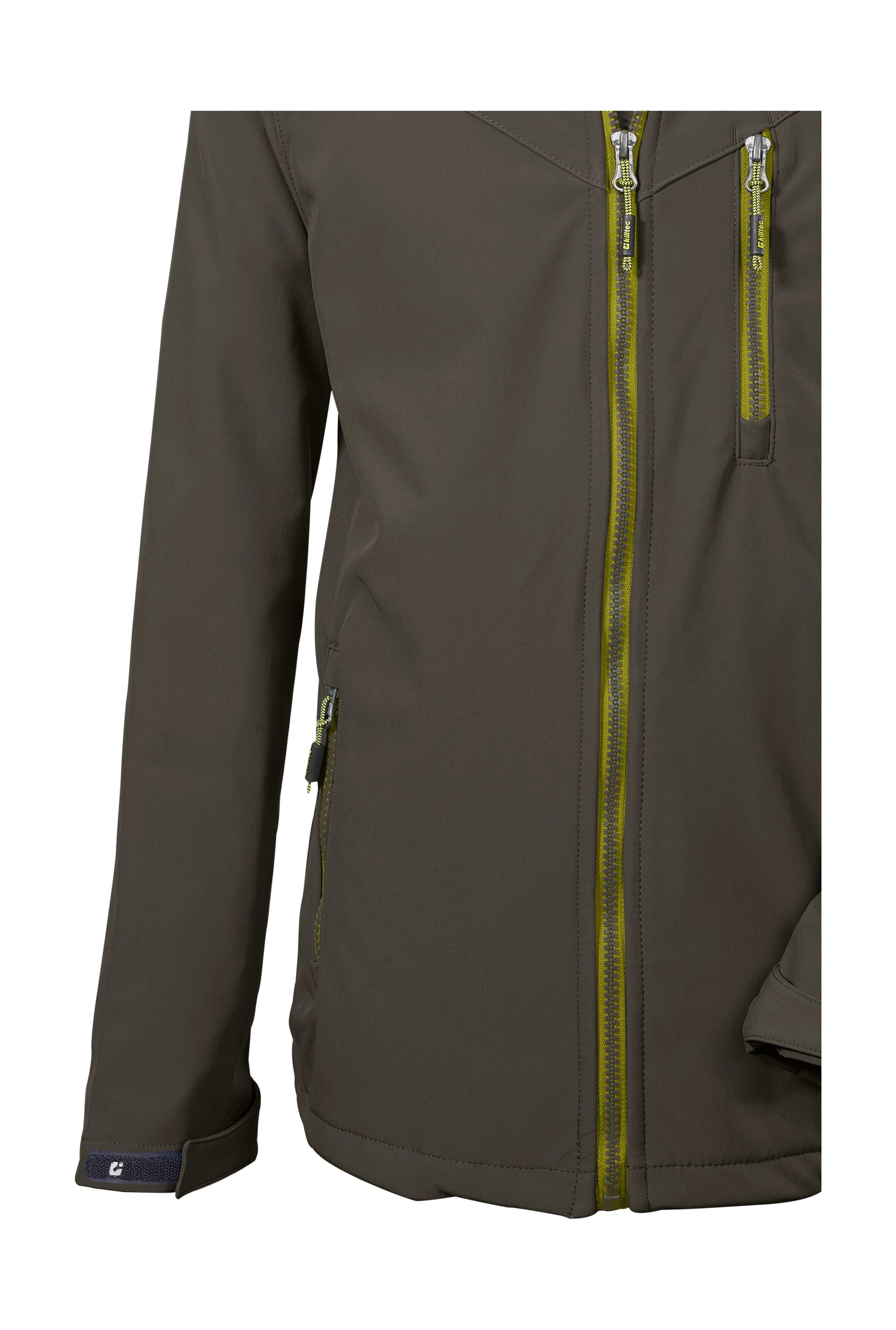 Killtec Softshell-jack Boys softshell-jack Waterafstotende softshelljack met capuchon, fleece en PFAs-vrij