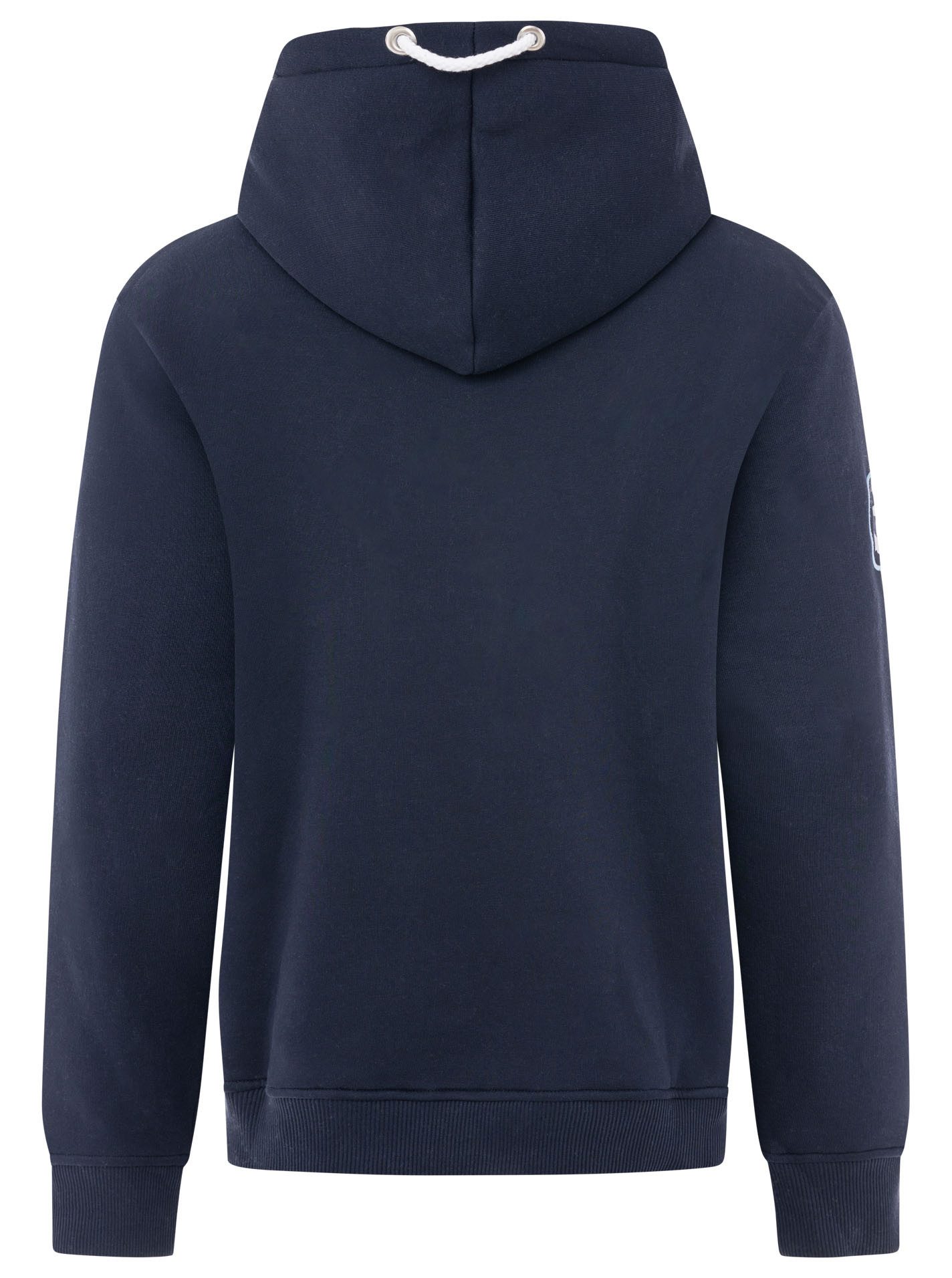 Zwillingsherz Hoodie Moin met geborduurd inscriptie en ankerontwerp op de mouw