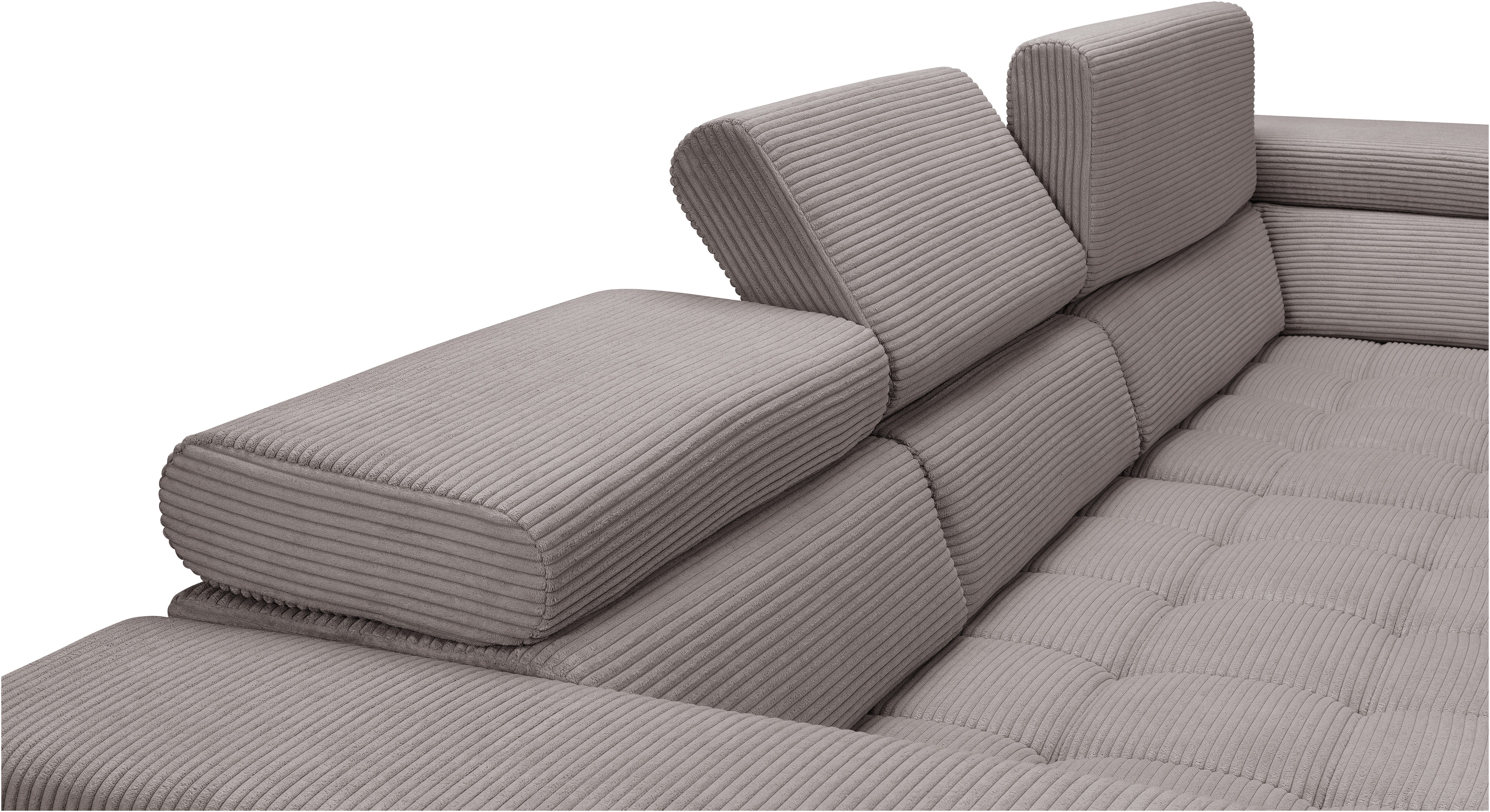 exxpo - sofa fashion Hoekbank Elianos, hoog zitcomfort, verfijnde kruisstepping in de zitting, L-vorm