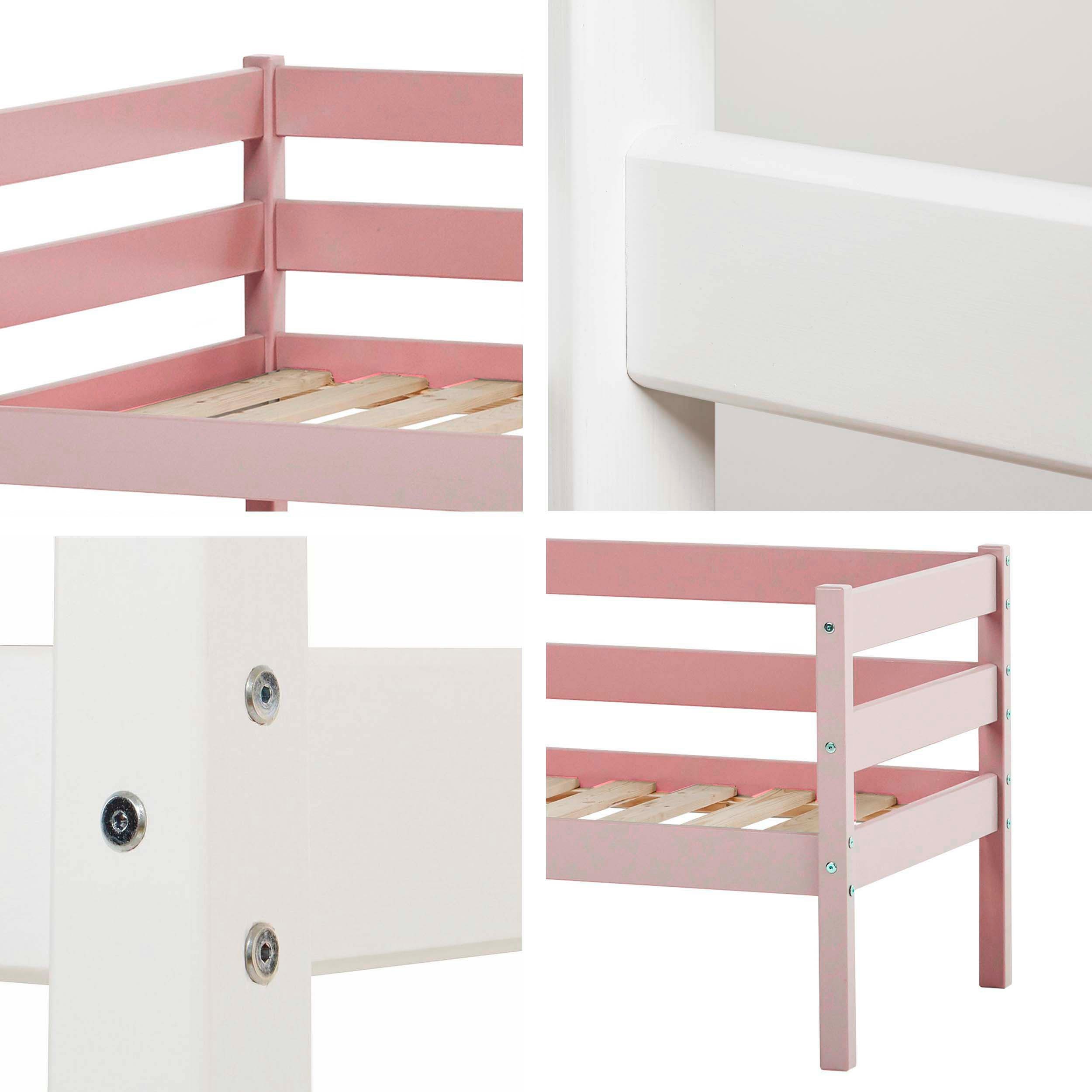 Hoppekids 1-persoonsledikant ECO Comfort kinderbed, massief grenenhout, tienerbed inclusief lattenbodem (set)