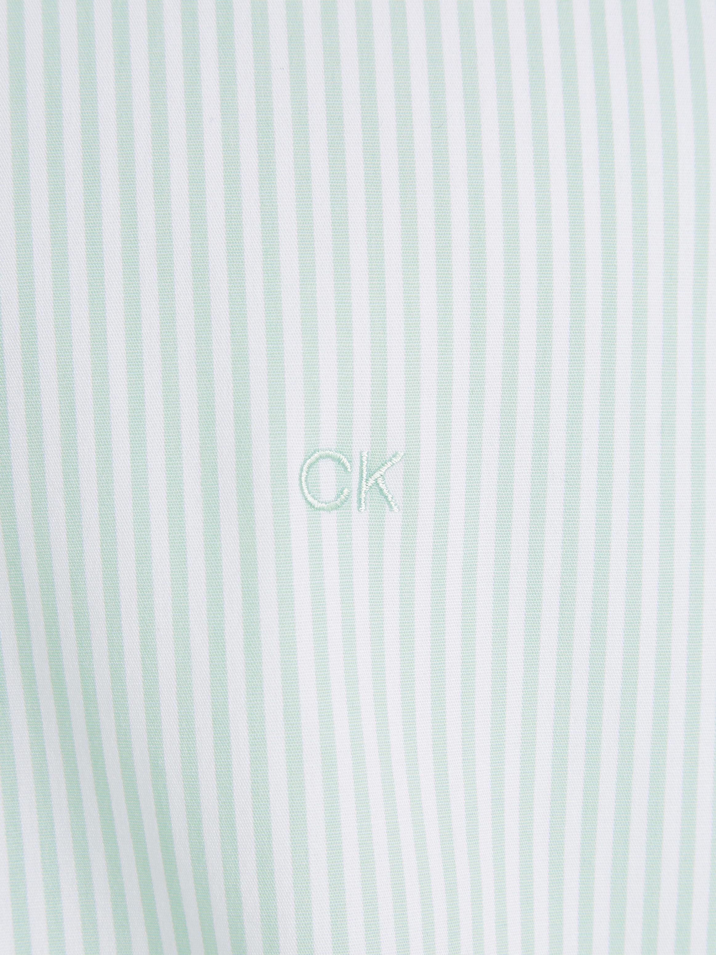 Calvin Klein Overhemd met lange mouwen POPLIN STRIPE SLIM SHIRT
