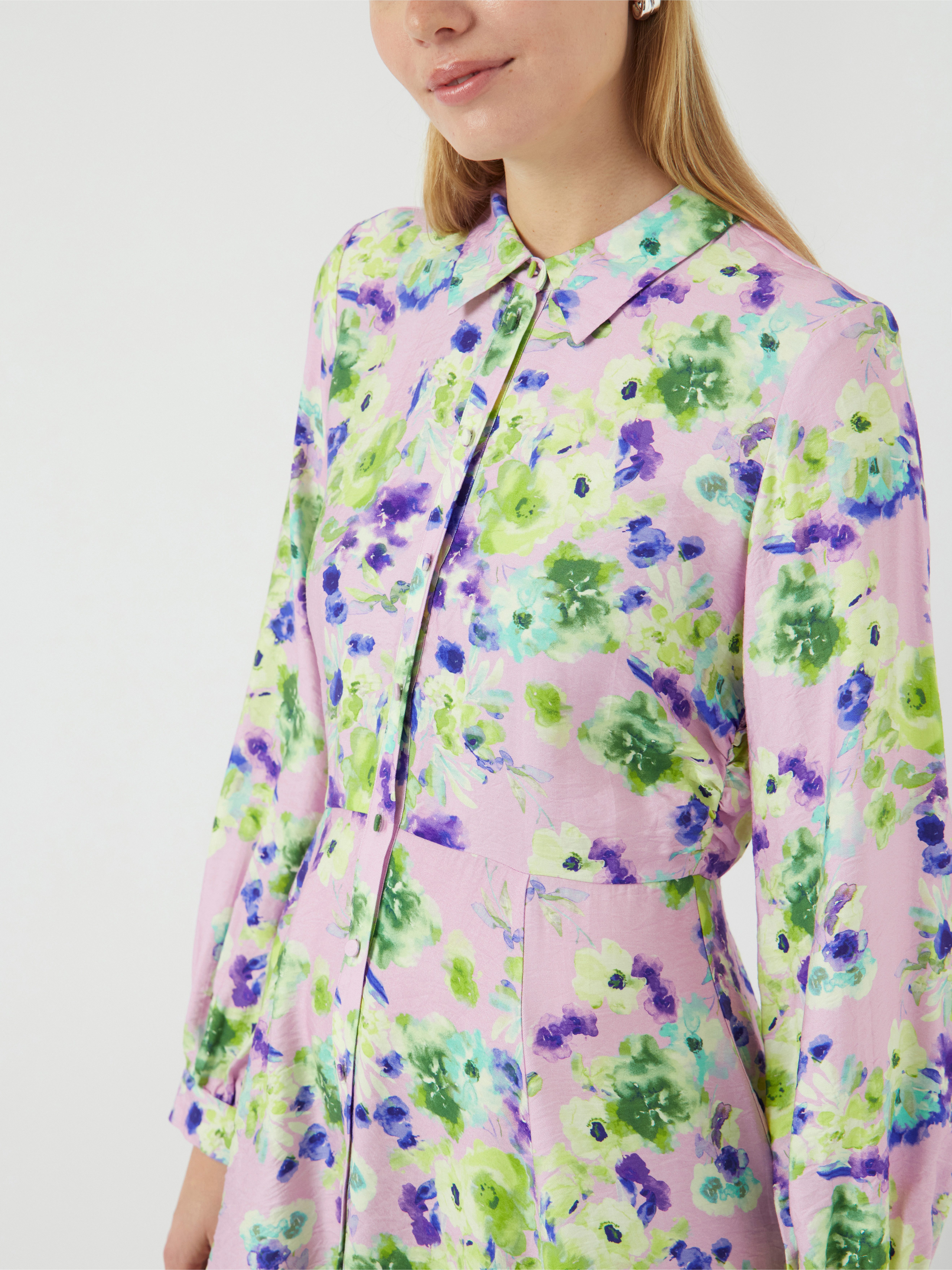 Y.A.S Jurk met overhemdkraag YASKAYA LS SHIRT DRESS S. NOOS