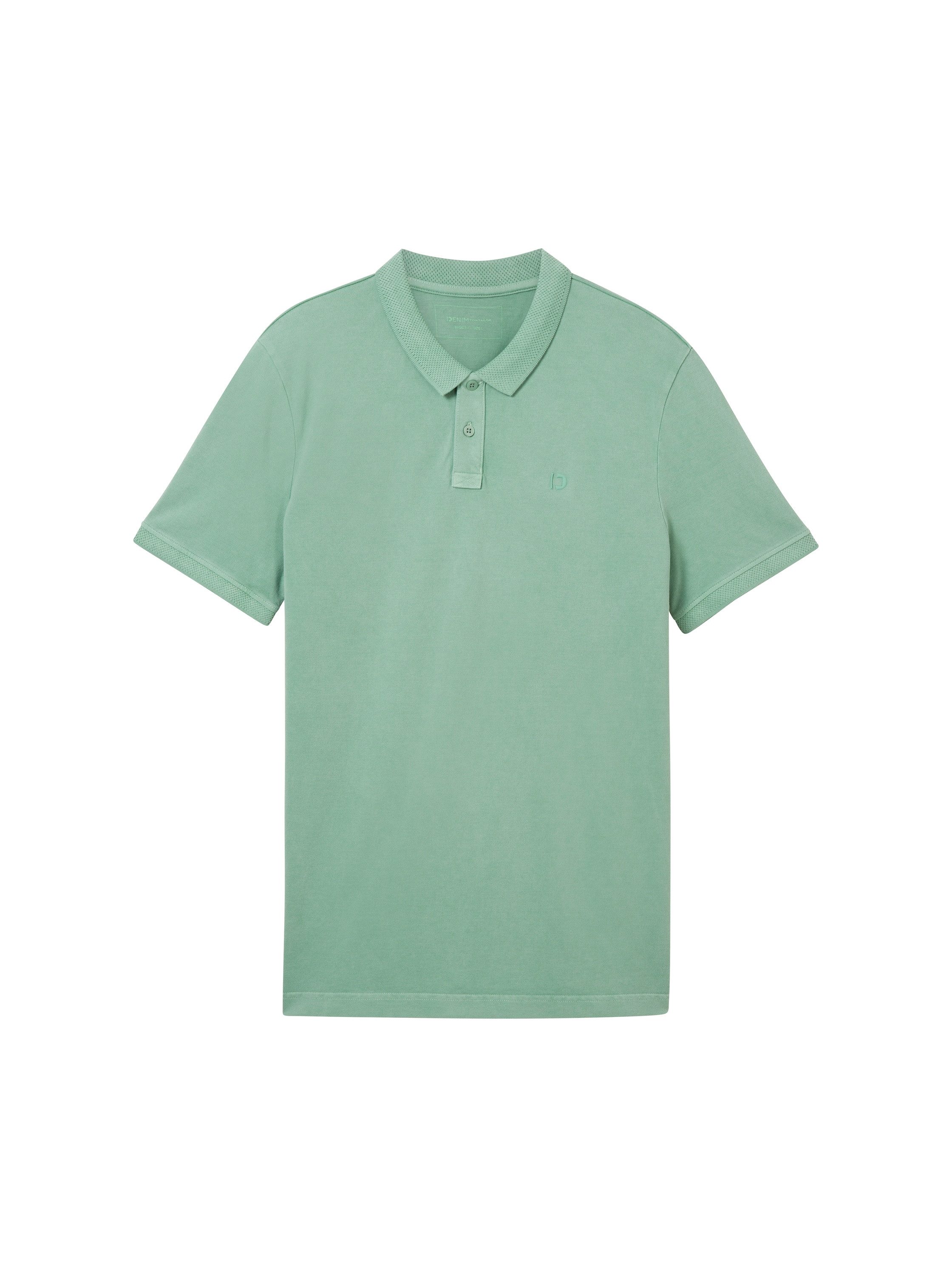 Tom Tailor Denim Poloshirt van pure katoen en met logoborduurwerk
