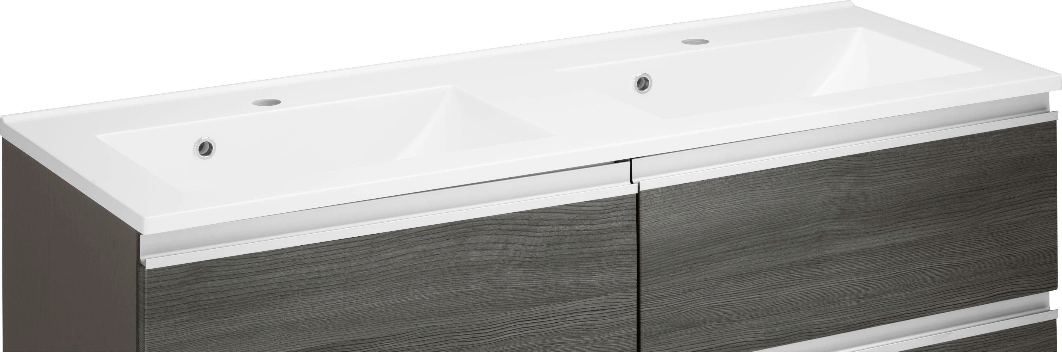 welltime Wastafelonderkast Ohio Badkamermeubel, wastafelonderkast inclusief wasbak, breedte 120 cm
