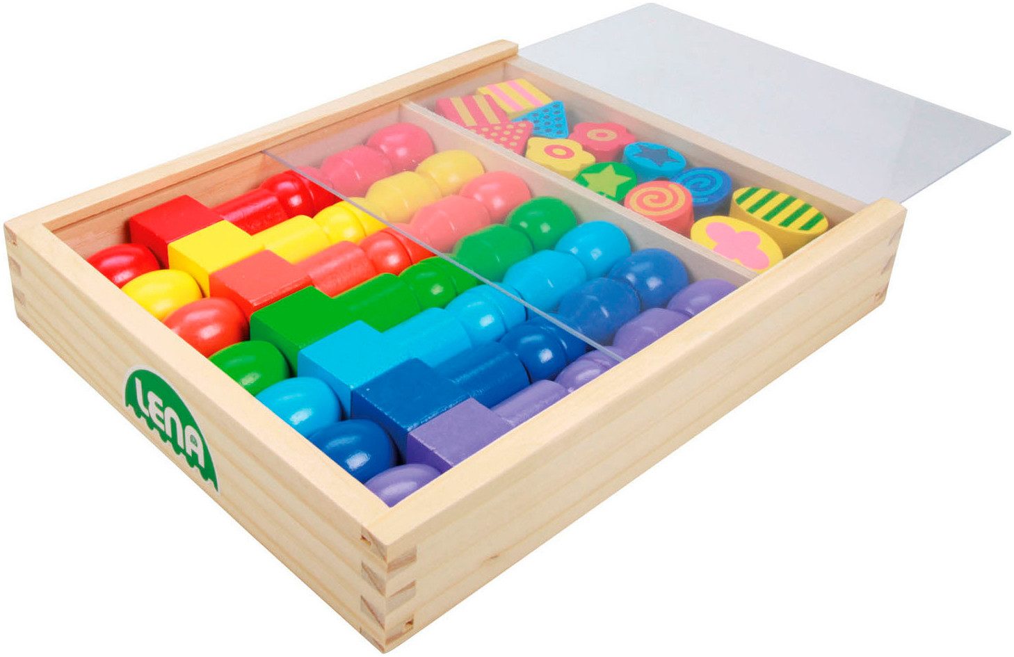 Lena® Knutselset Super beads houten rijgkralen FSC®- beschermt bos - wereldwijd