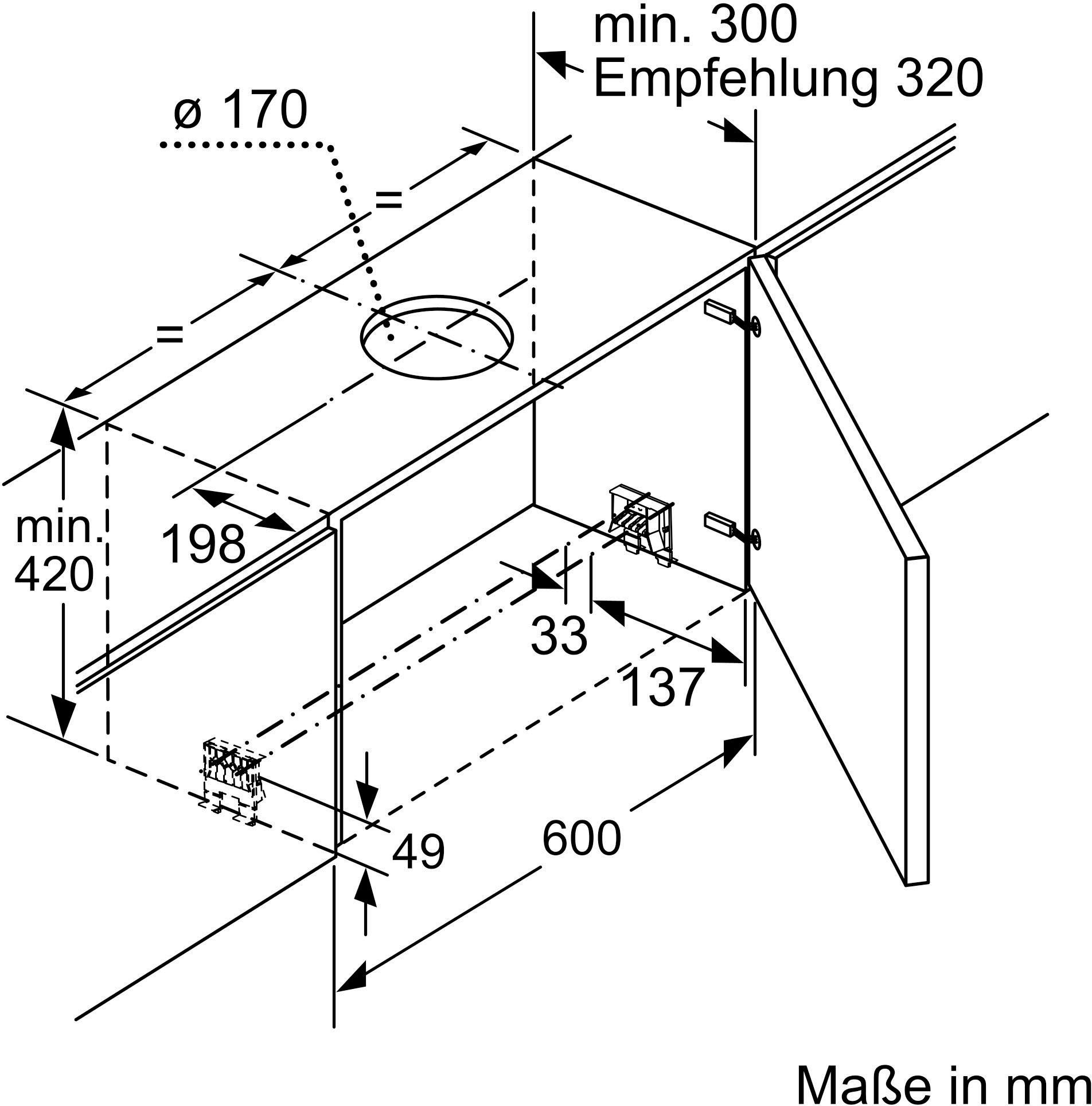 BOSCH Vlakscherm-afzuigkap DFR097A52