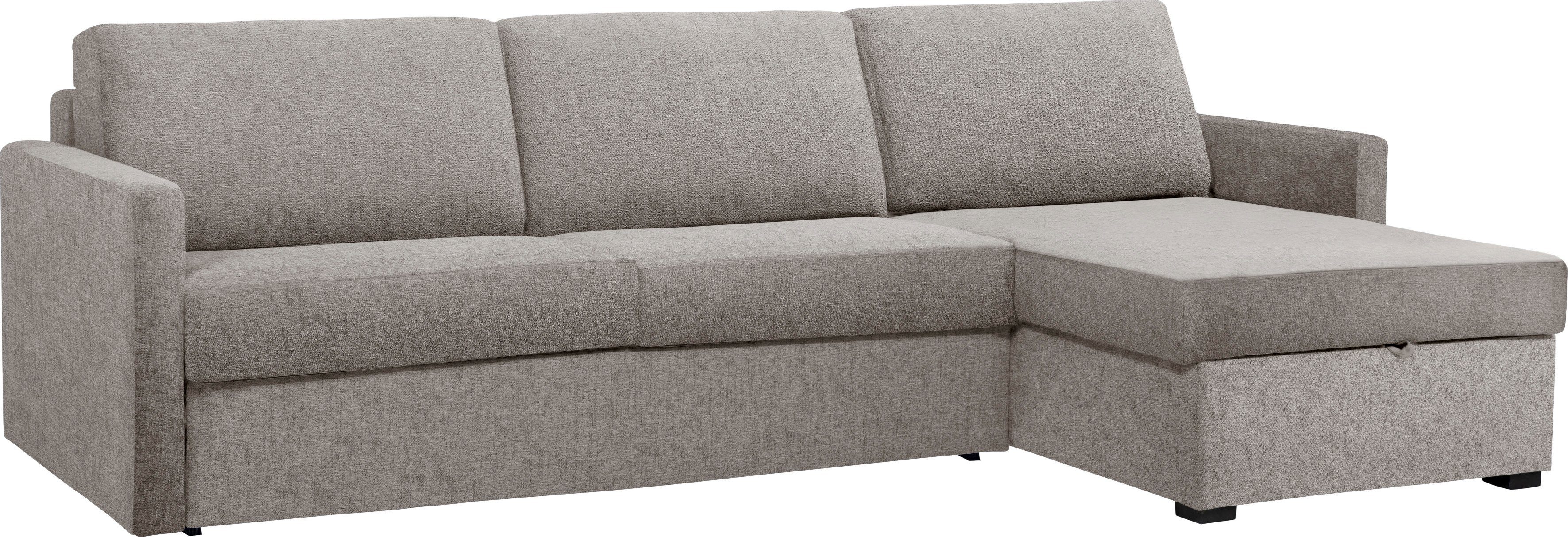 Places of Style Slaapbank GOLDPOINT hoekbank 264 cm, ligoppervlak (140/200 cm), L-vorm, Slaapfunctie, Bonell-binnenveringsmatras en volwaardige bedfunctie