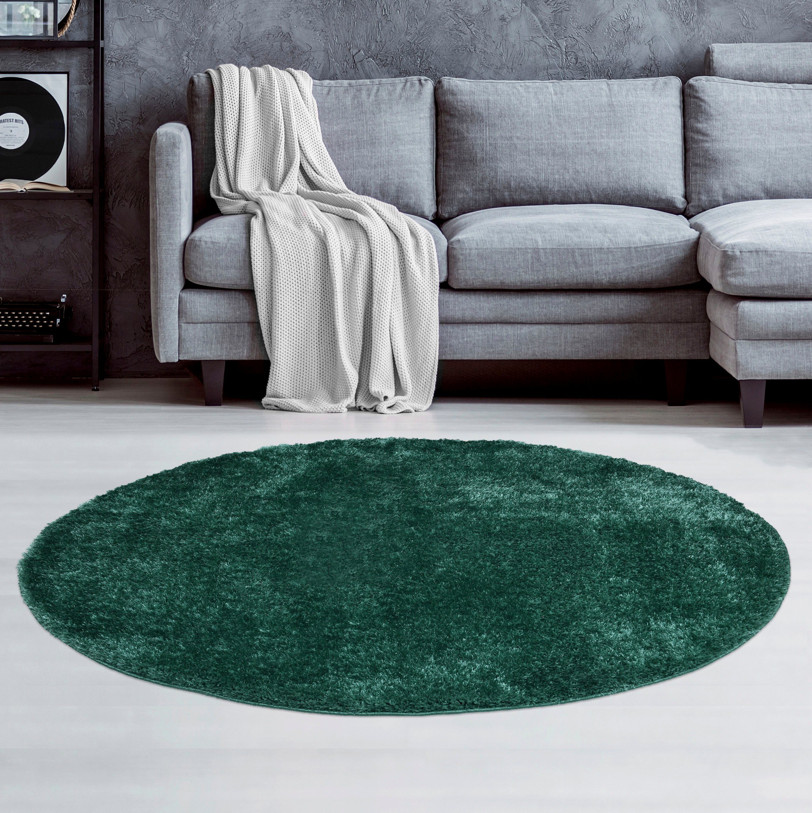 Home affaire Hoogpolig vloerkleed Anastasia Shaggy-vloerkleed, unikleuren, bijzonder zacht door microvezel