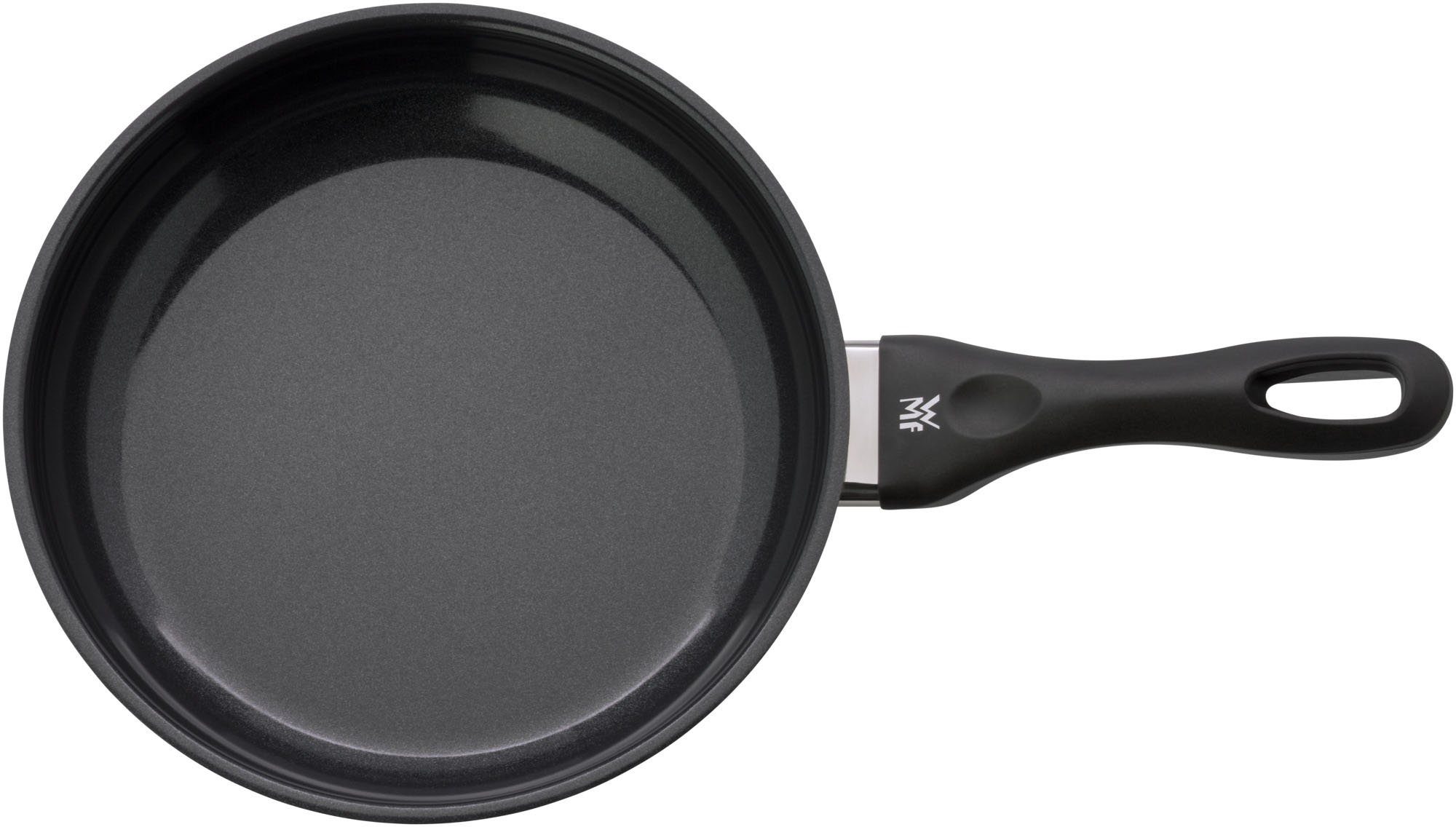 WMF Pannenset Devil koekenpannen inductie geschikt voor alle soorten fornuizen, roestvrijstalen pannen, kunststof handgreep (set, 3-delig)