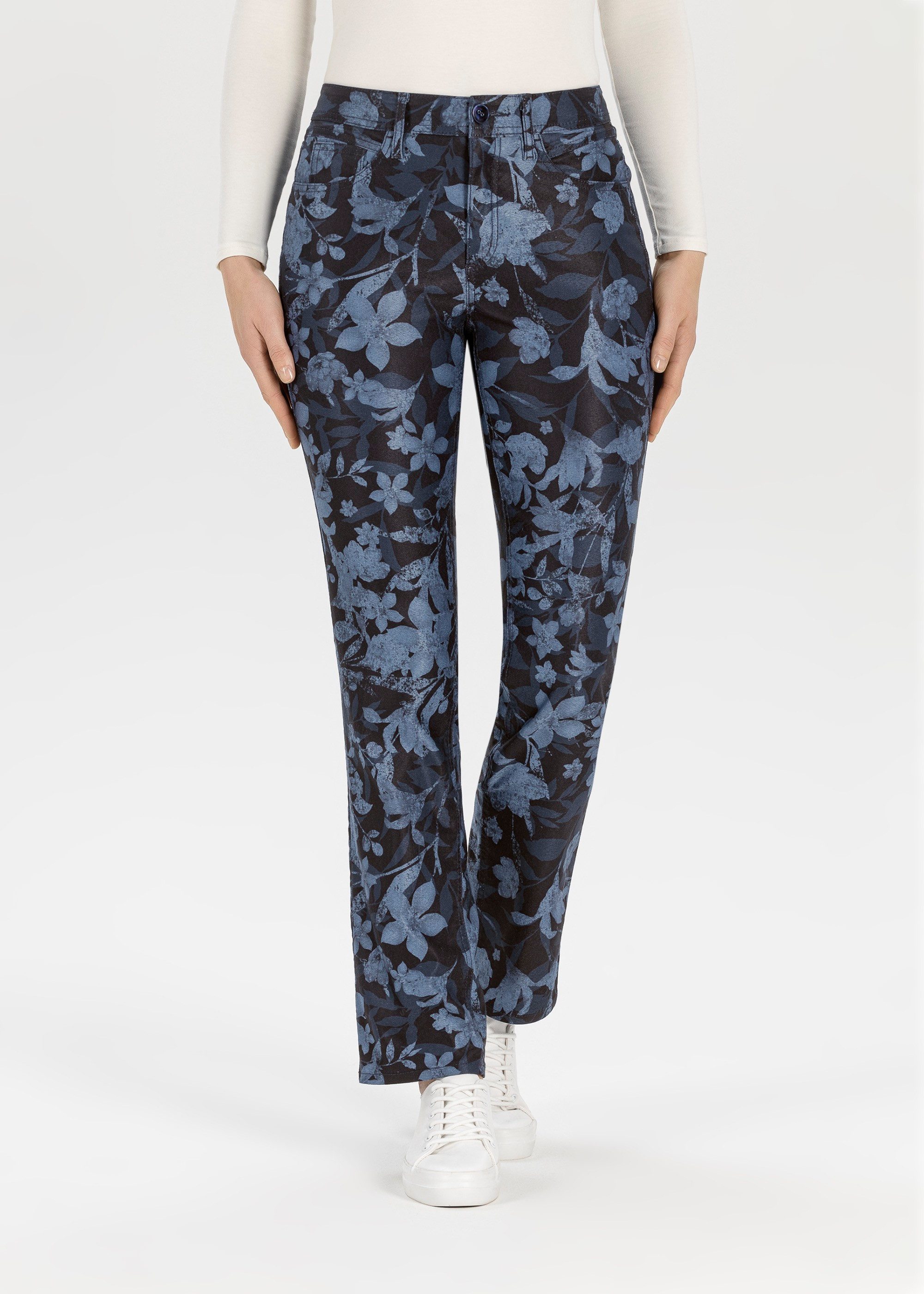 Stehmann Taillehoge broek met print all-over