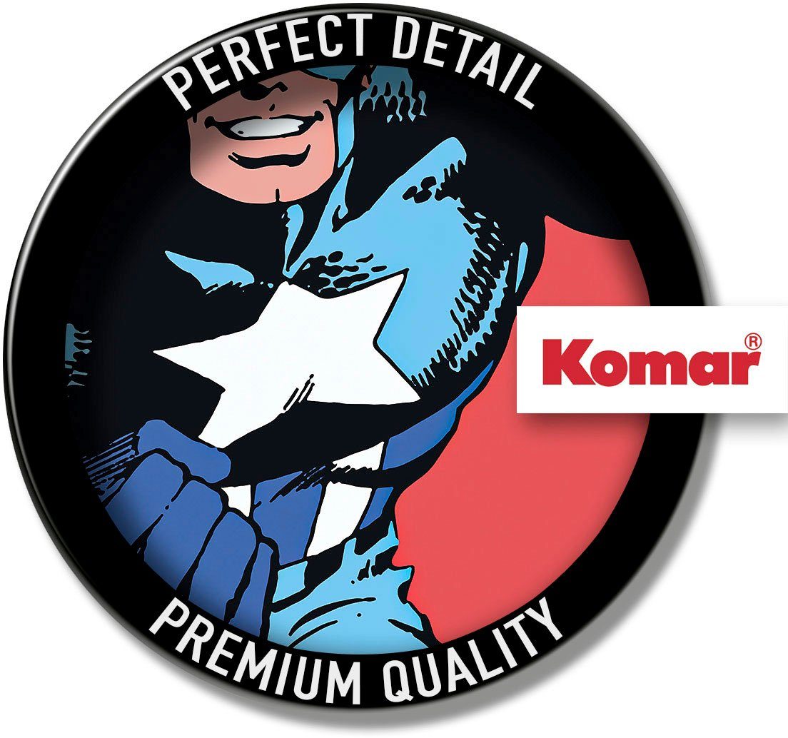 Komar Wandfolie Zelfklevend vlies, Marvel PowerUp Captain America, Gr. 125x125 cm (1 stuk)