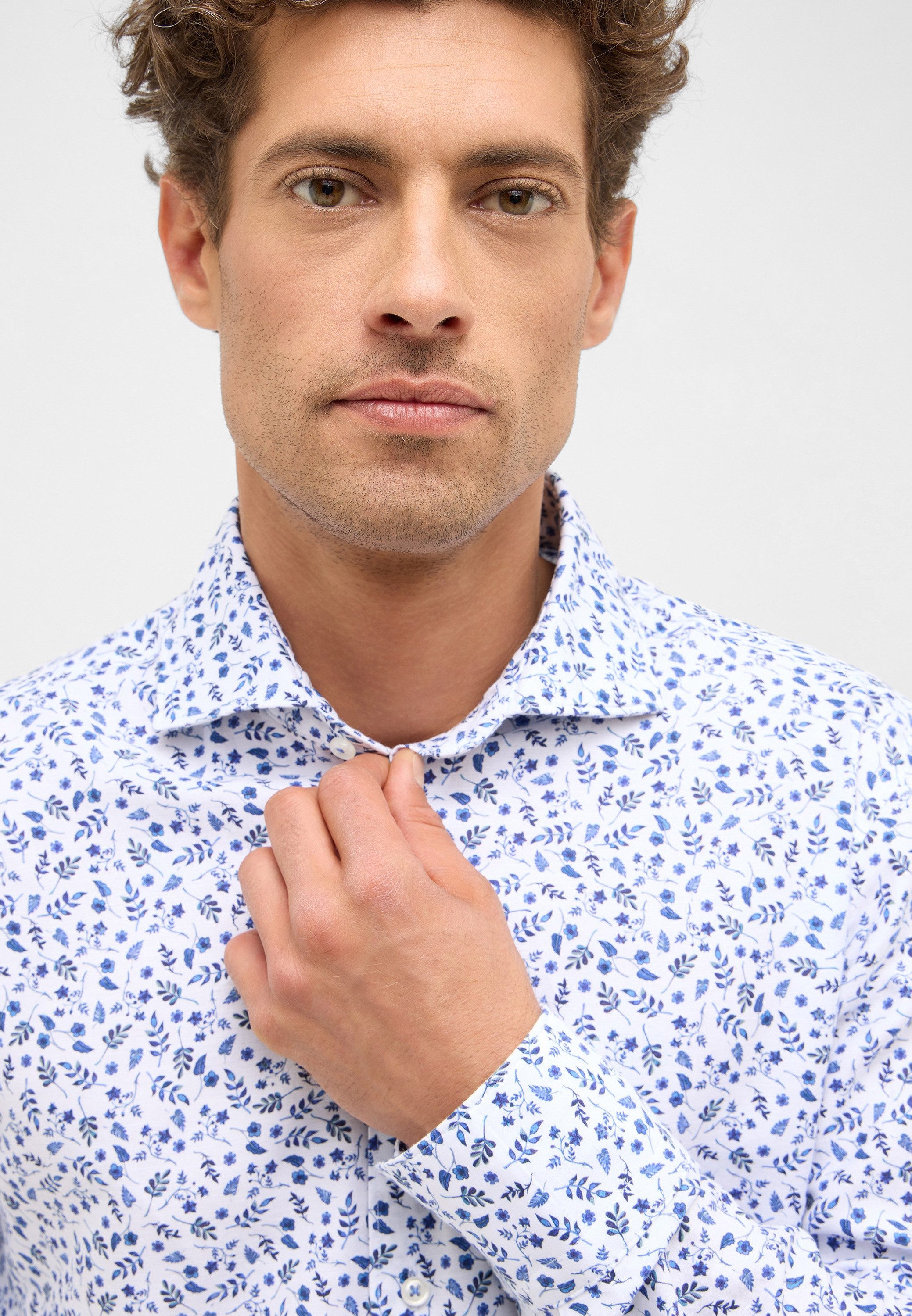 Eterna Overhemd met lange mouwen Slim fit EASY IRON (gemakkelijk te strijken)