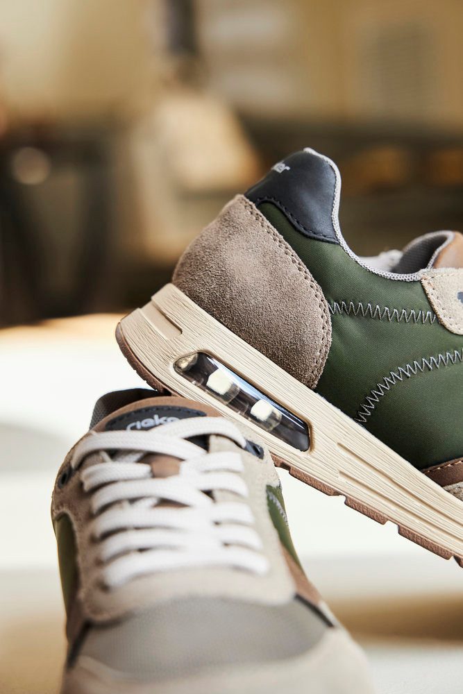 Rieker Sneakers veterschoen, lage schoen, vrijetijdsschoen met gepolsterde schachtversteviging