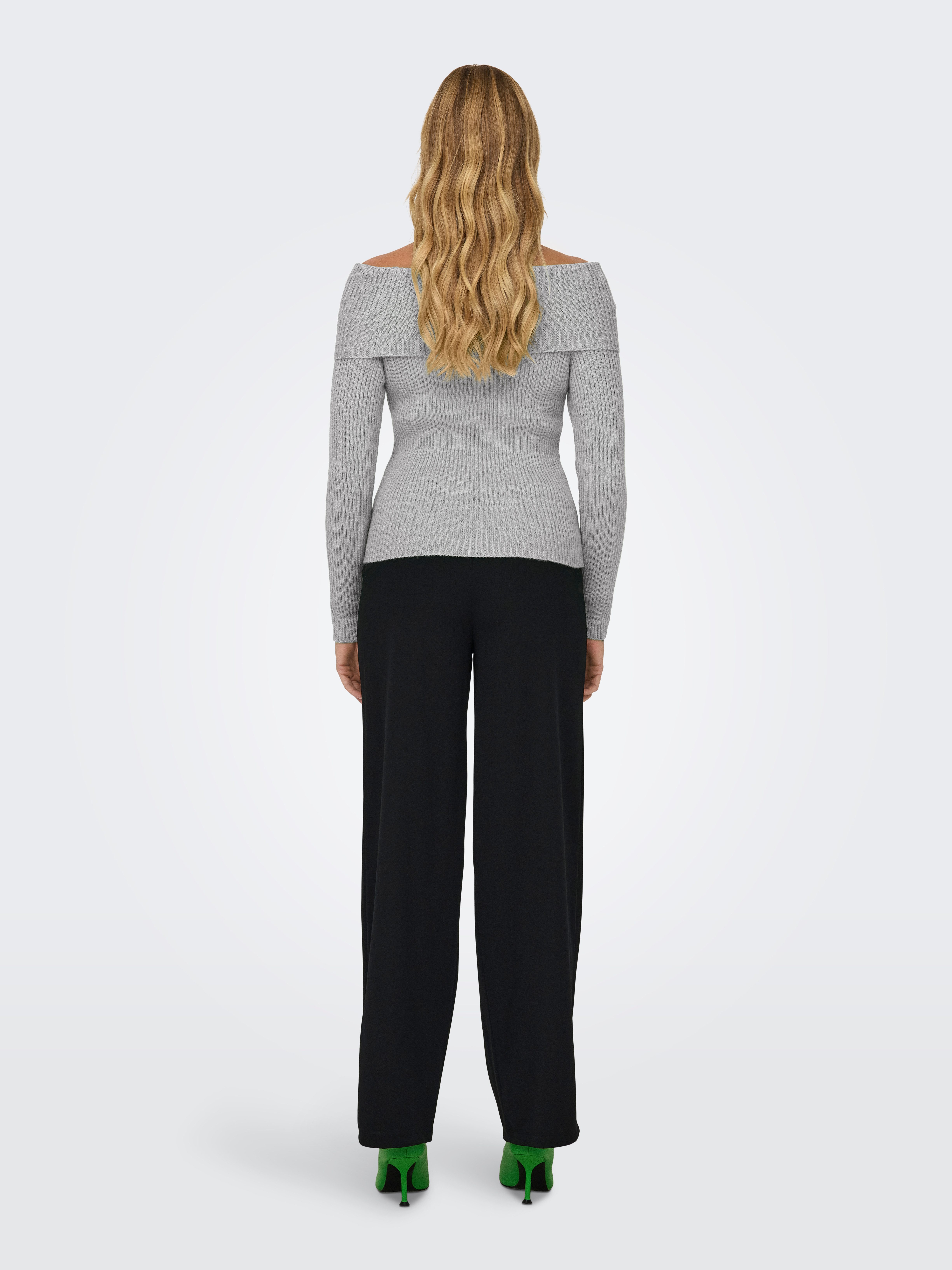 Only Gebreide trui ONLKATIA LS OFF SHOULDER KNT