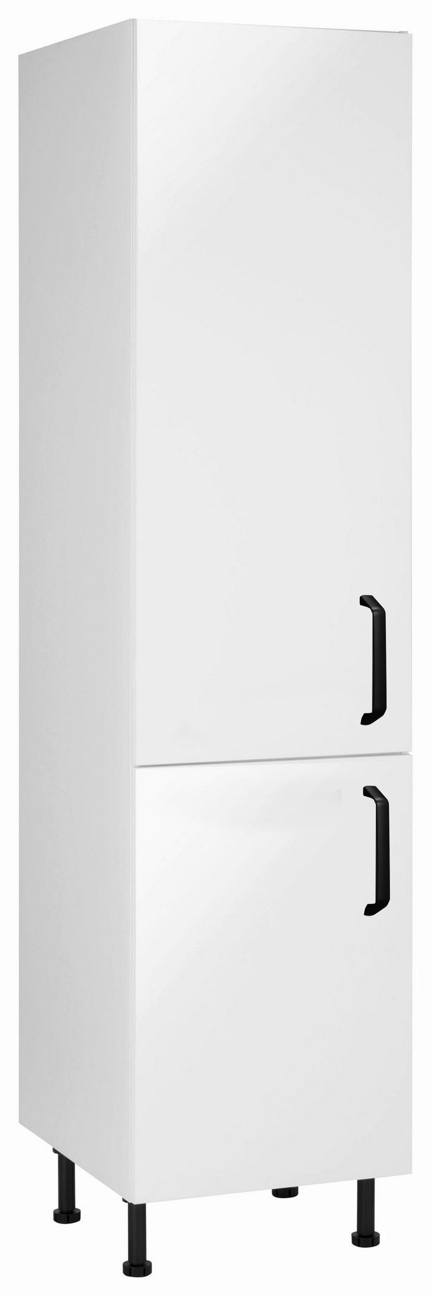 wiho Küchen Smalle kast Simi 50 cm breed, in hoogte verstelbare poten buffetkasten wit