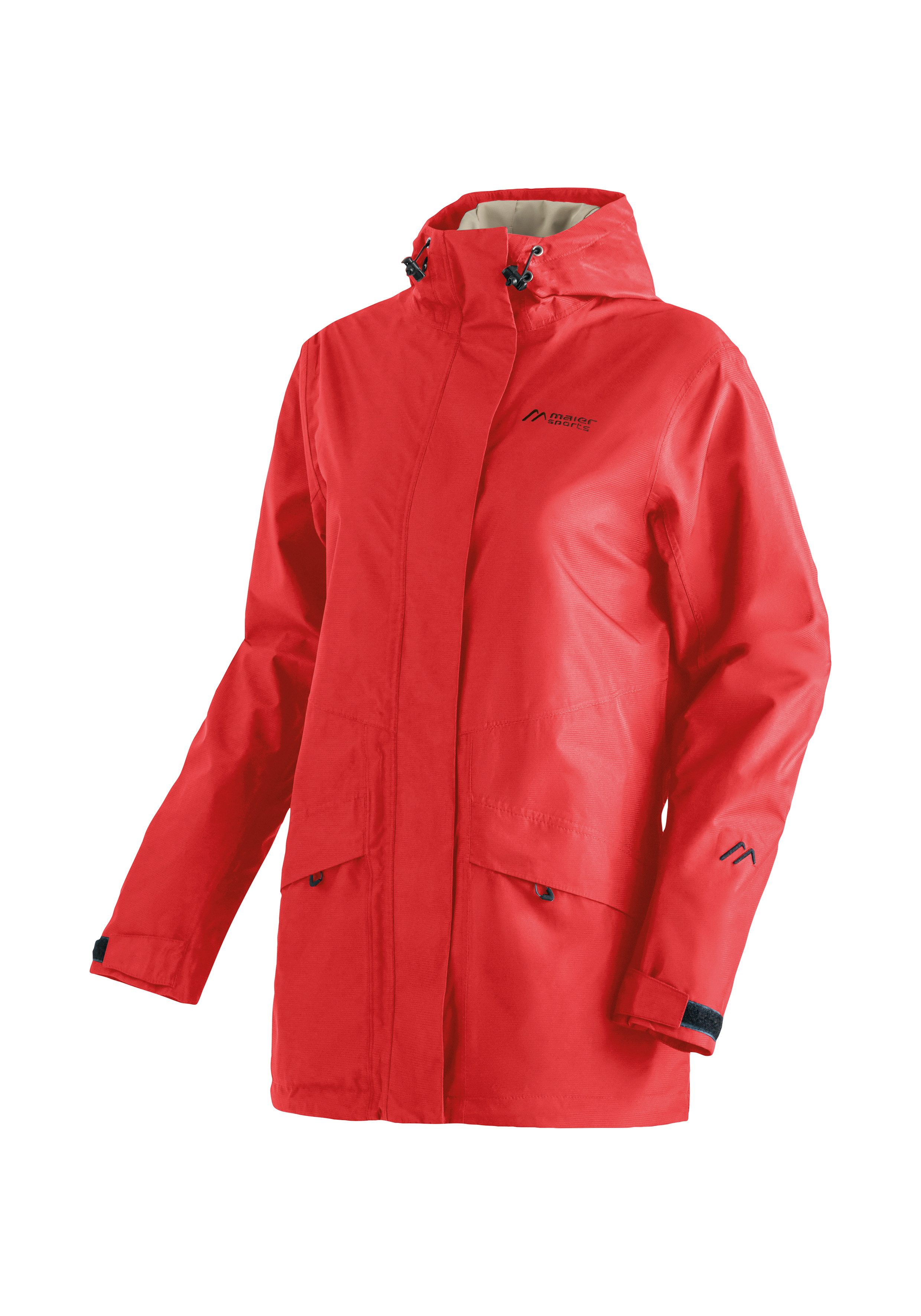 Maier Sports Outdoorjack Brocken Long W Dames jacke waterdicht, functionele jas met 2 buitenzakken...