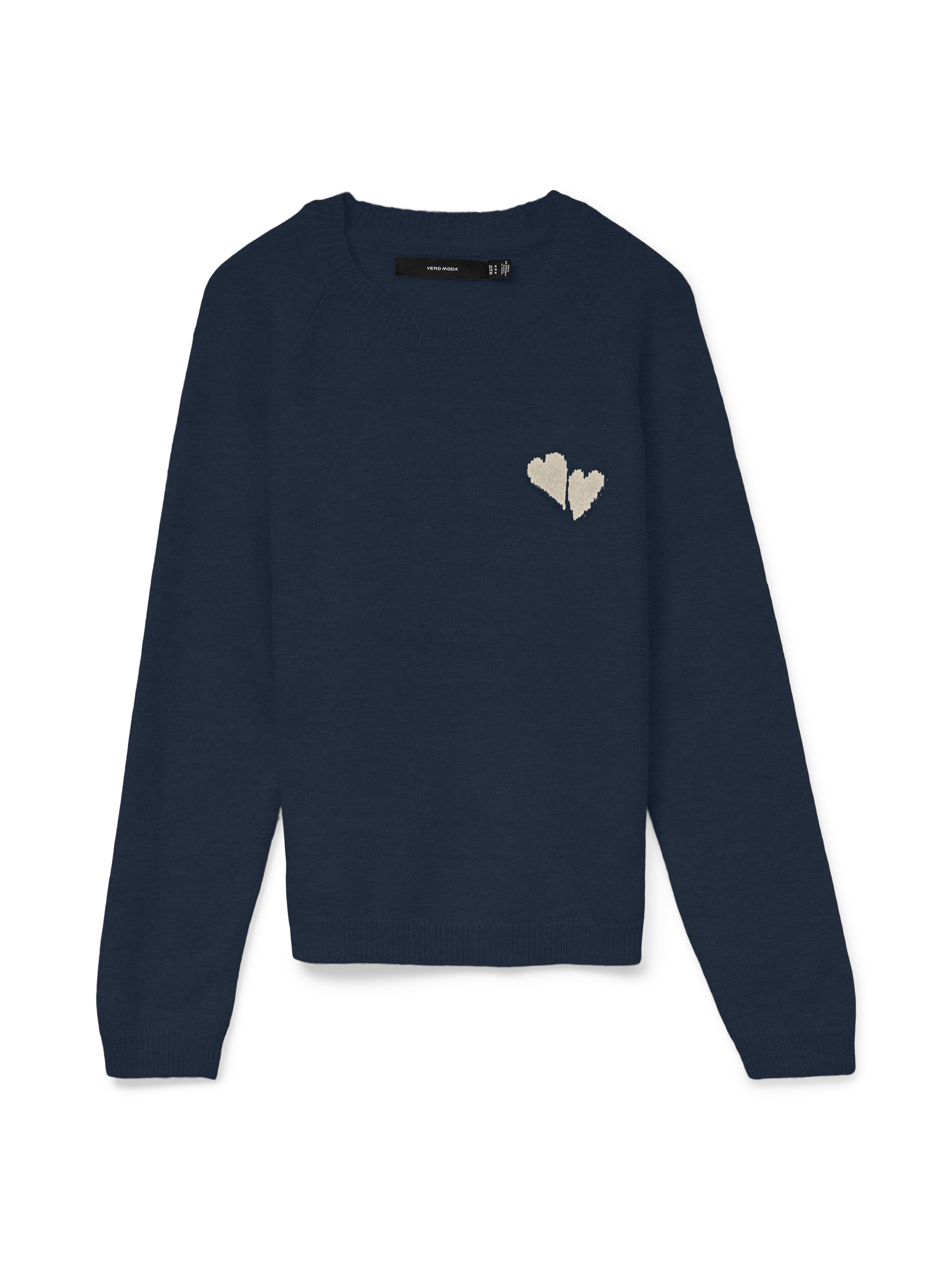 Vero Moda Gebreide trui VMBAM LS O-NECK PULLOVER BOO ENT