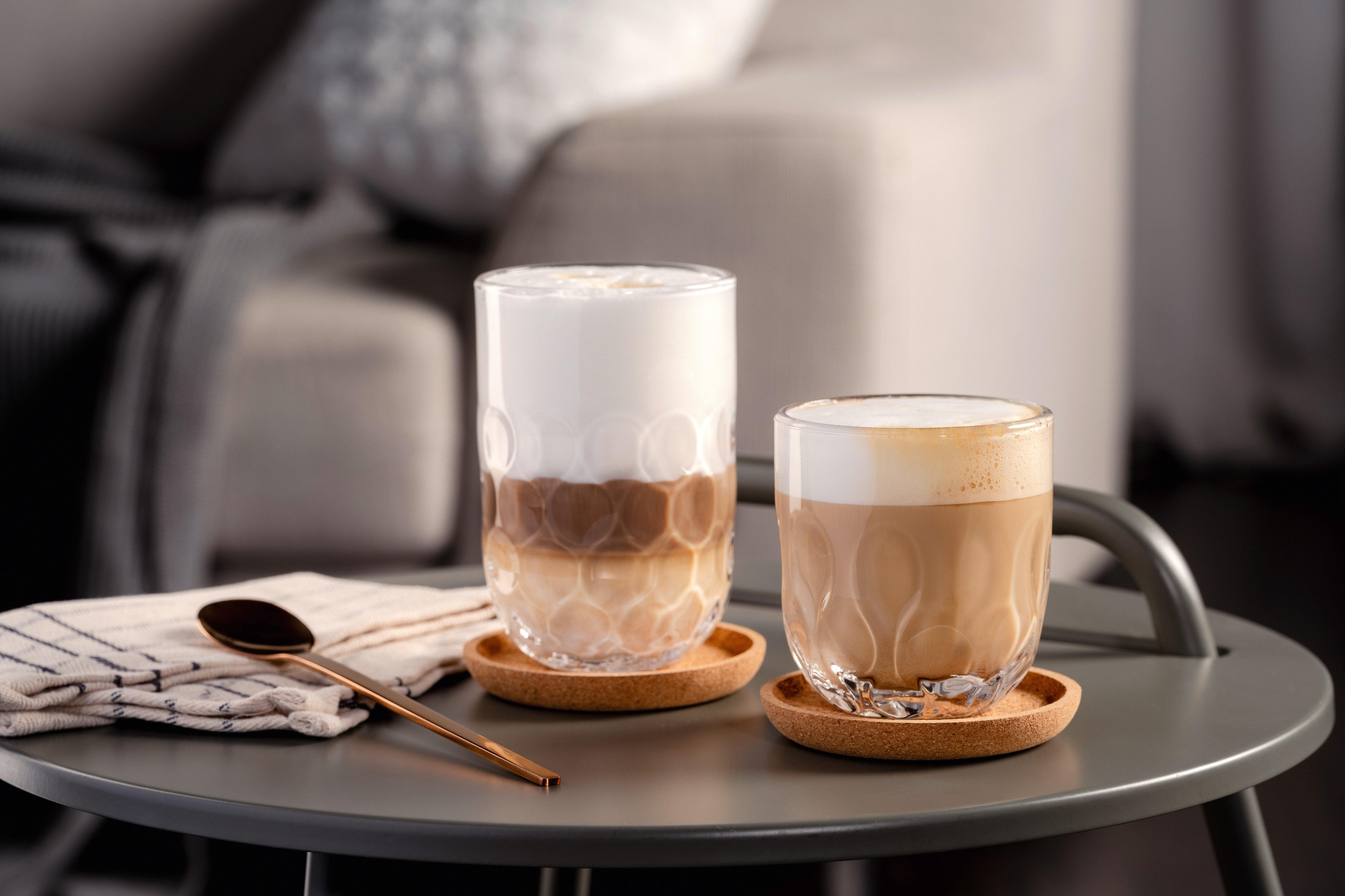 LEONARDO Glazenset Kaffee-Glas GOCCE, 220 ml, 6er-Set (set)